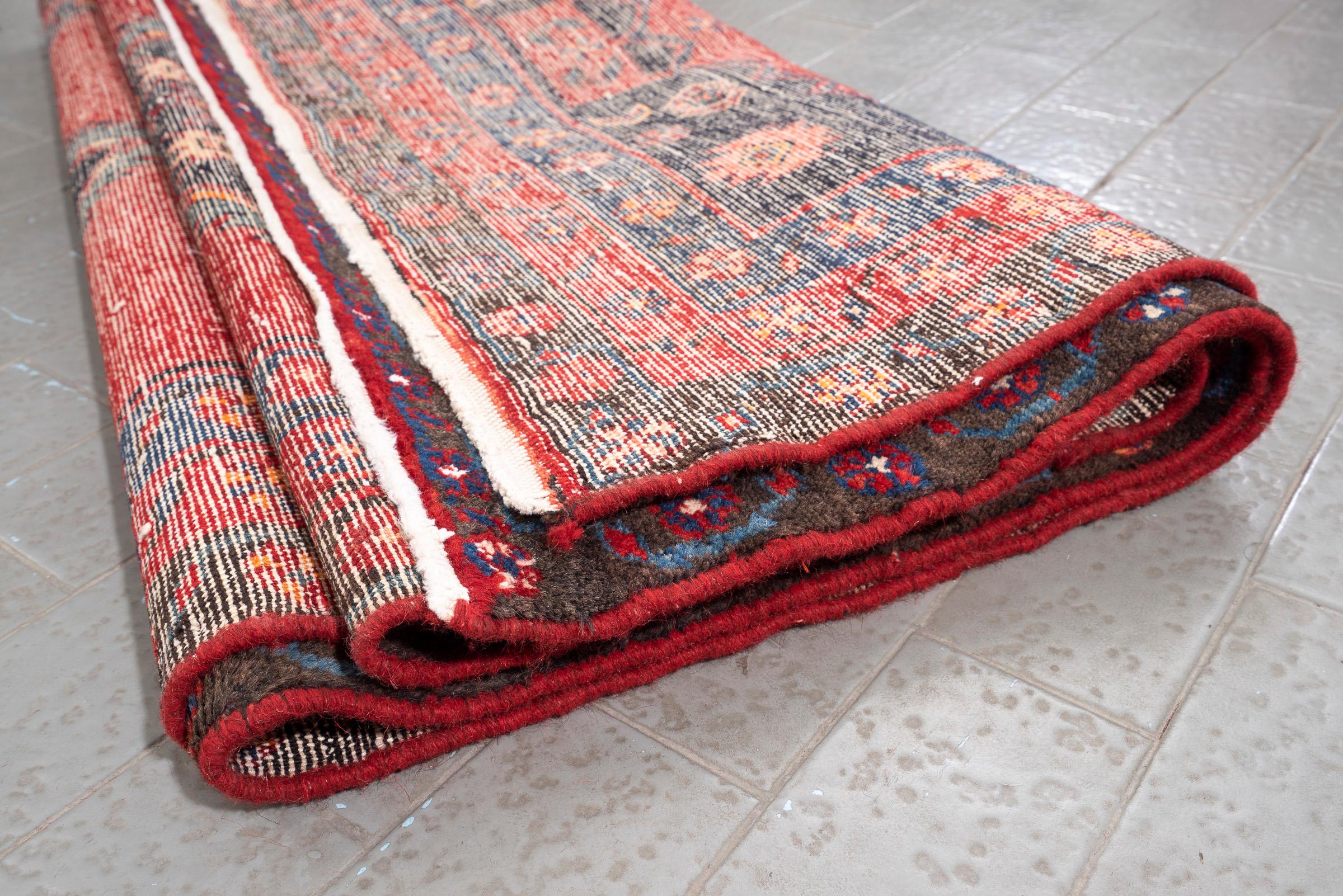 Antique Borchalu Five Medallion Persian Runner Rug, Early 20th Century