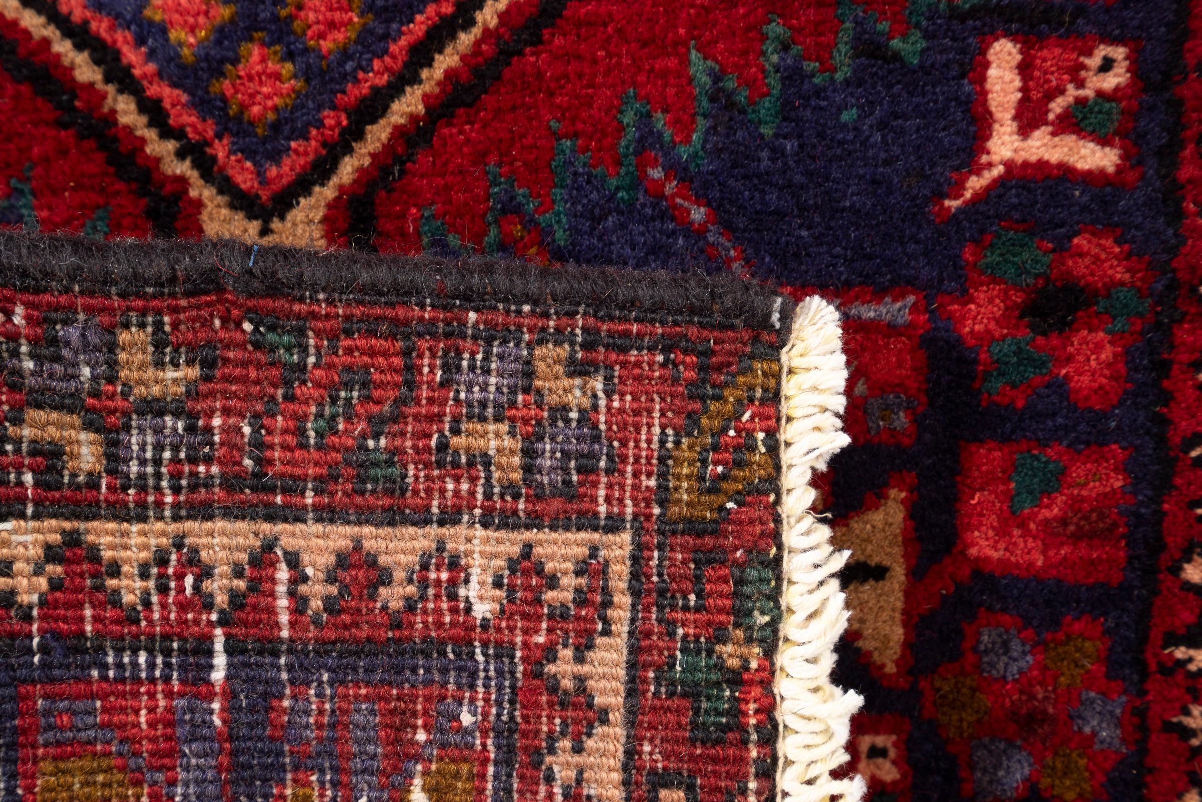 Antique Heriz 4 Toranj Persian Runner Rug