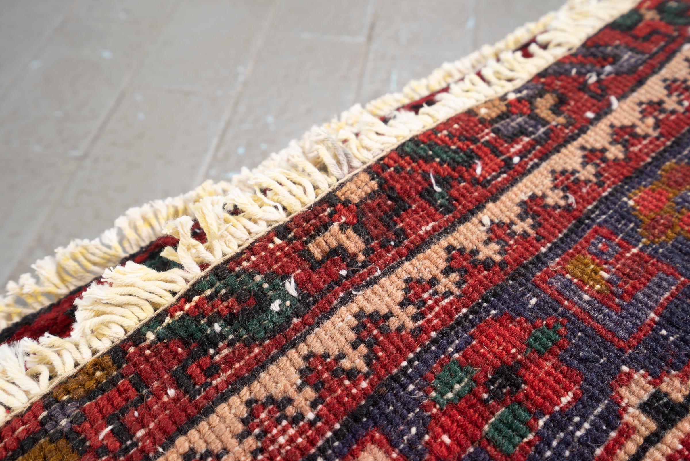 Antique Heriz 4 Toranj Persian Runner Rug