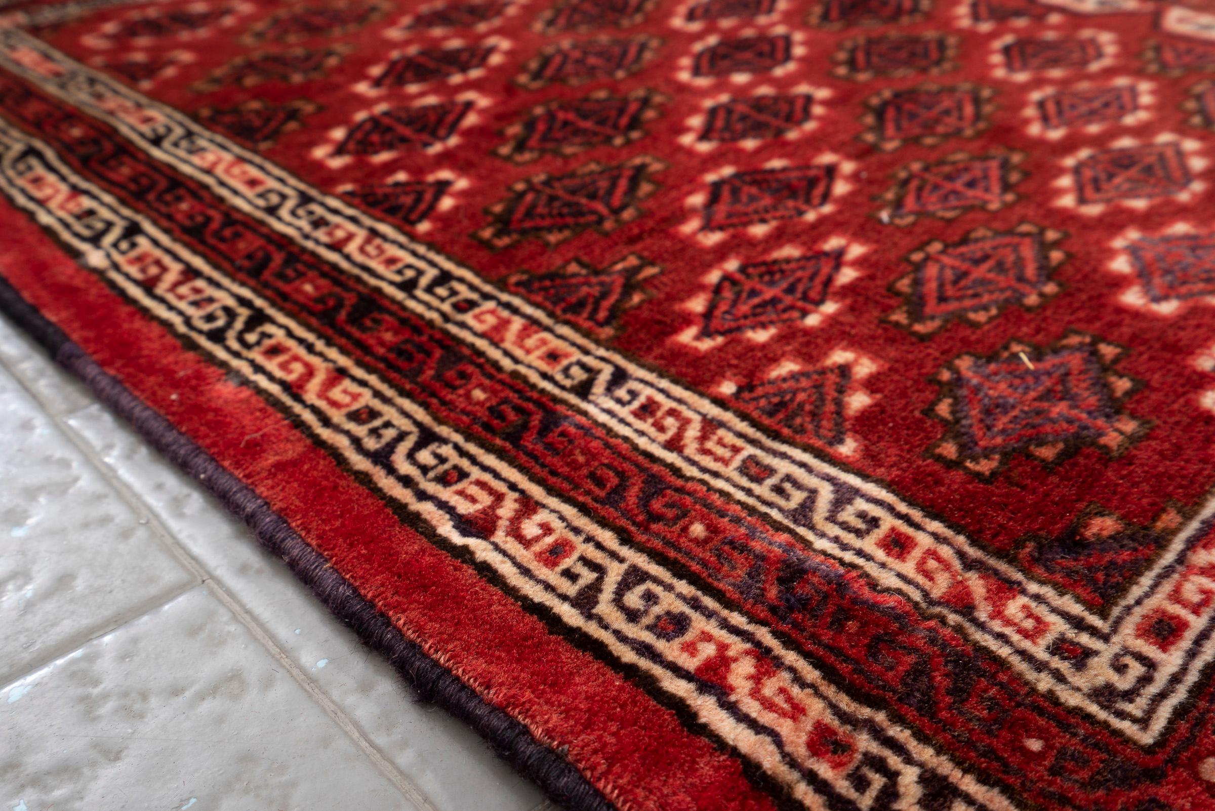 Vintage Fine Torkaman 4 Qabi Persian Rug
