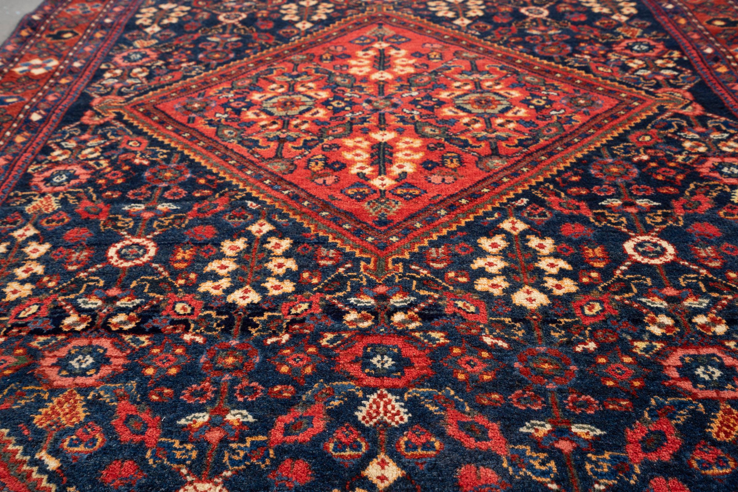 Antique Fine Mahal Single Toranj Persian Rug