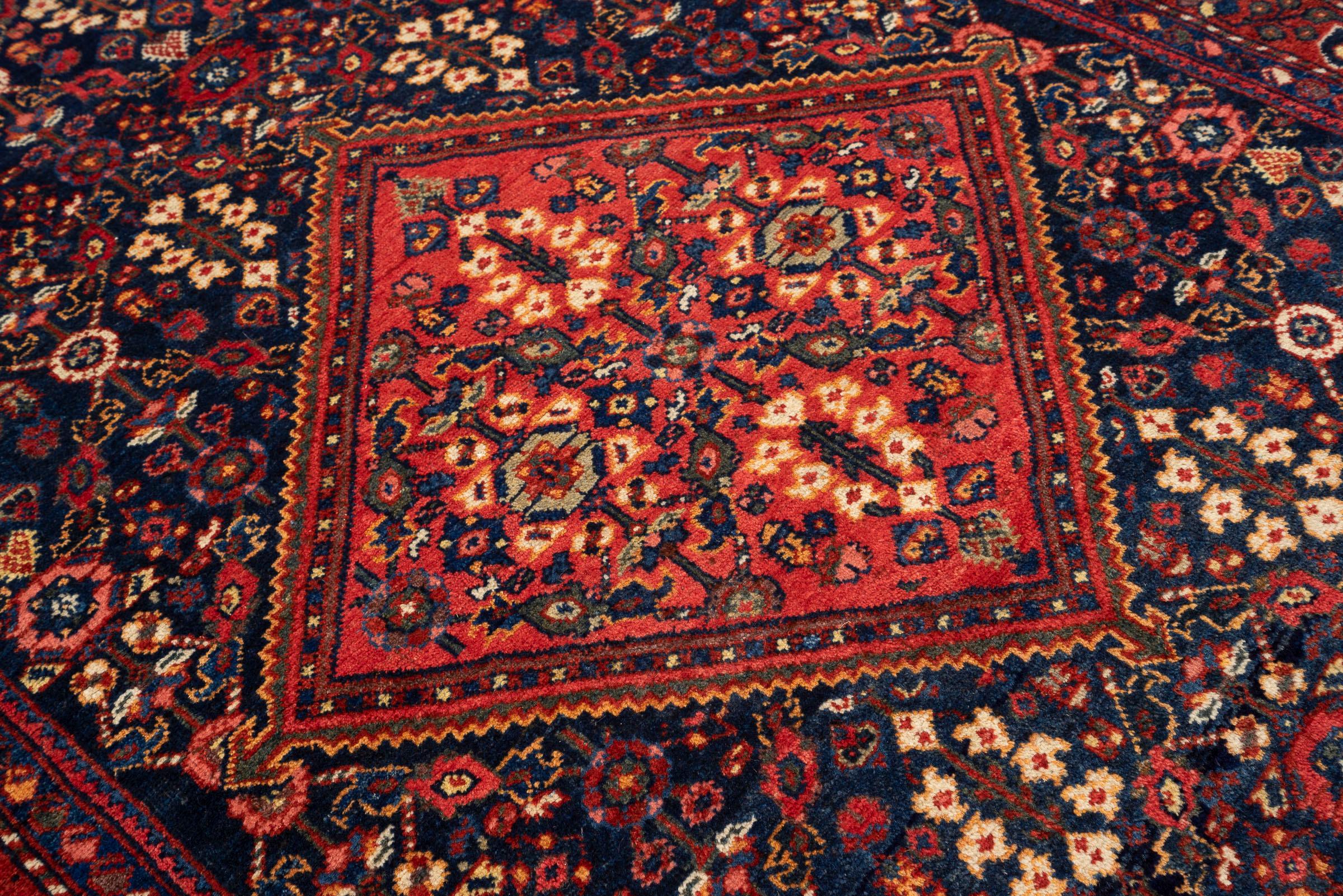 Antique Fine Mahal Single Toranj Persian Rug