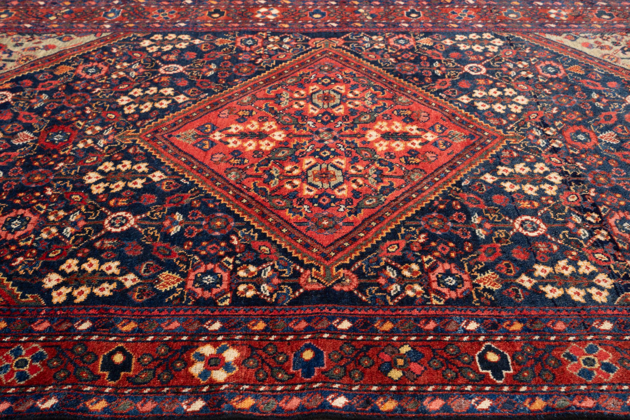Antique Fine Mahal Single Toranj Persian Rug