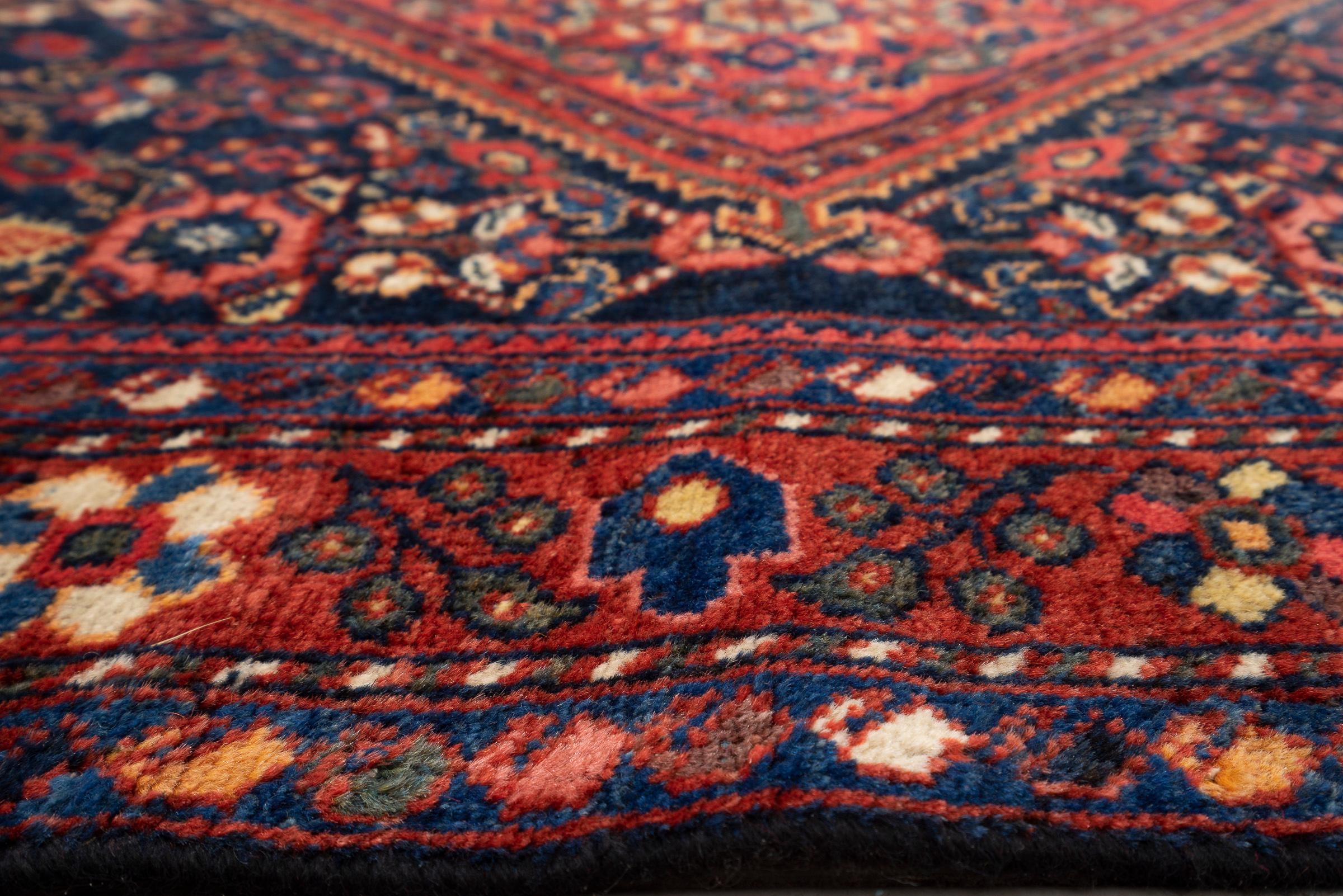 Antique Fine Mahal Single Toranj Persian Rug