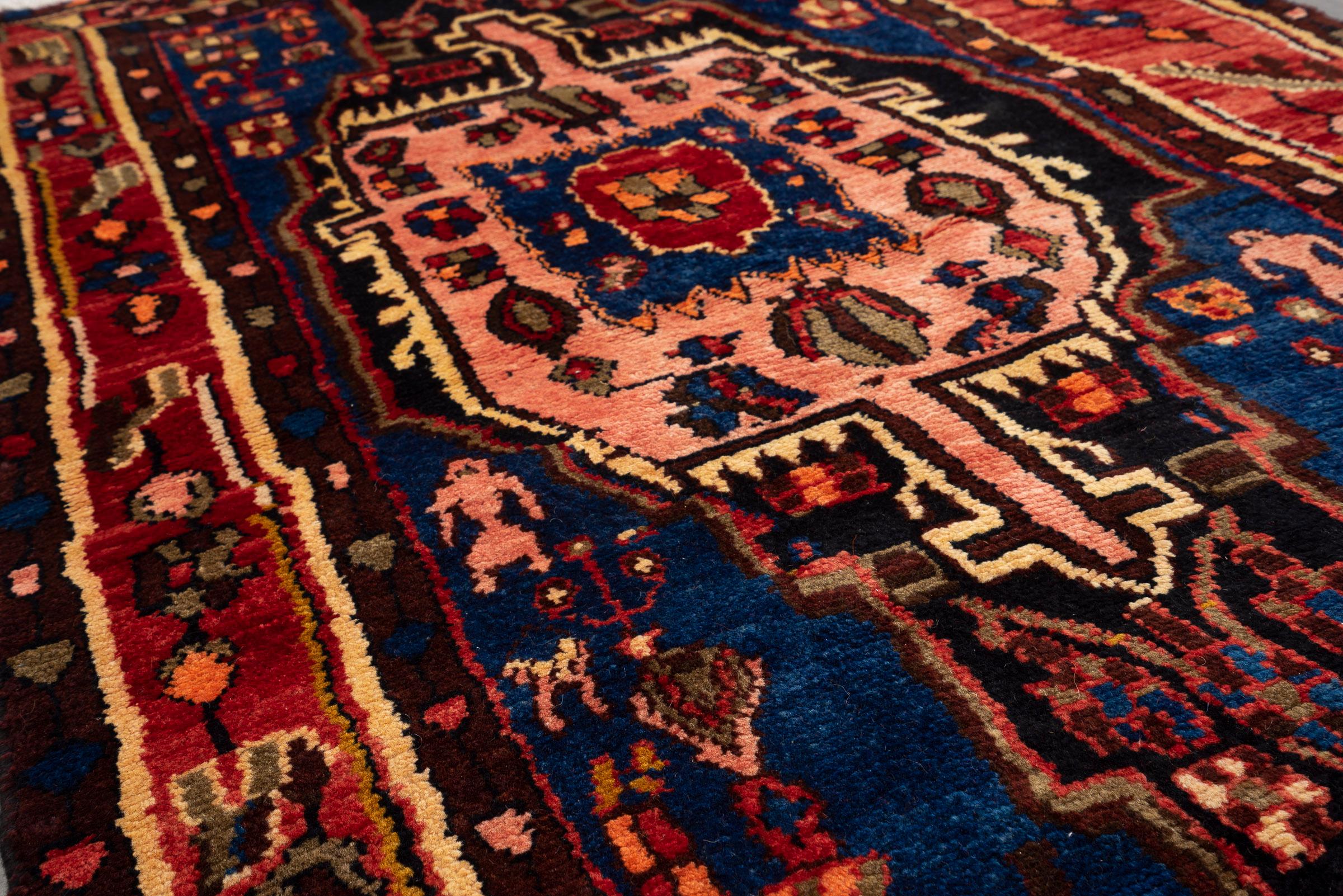 Antique Nahavand Nili Qalat Figures Persian Rug