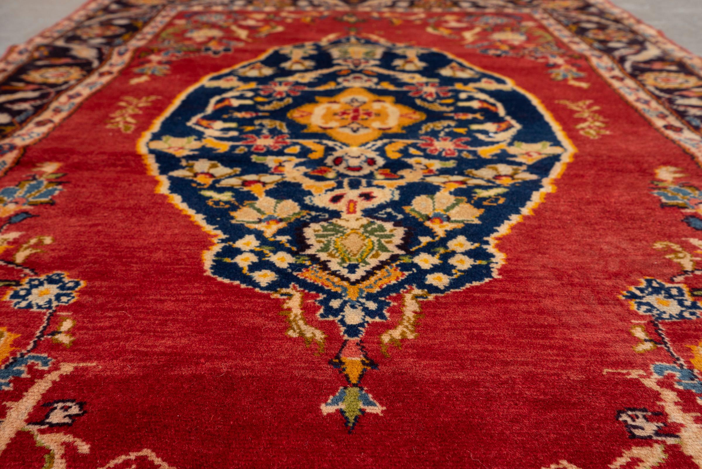 Antique Fine Hamadan Armenian Lachak Toranj Persian Rug