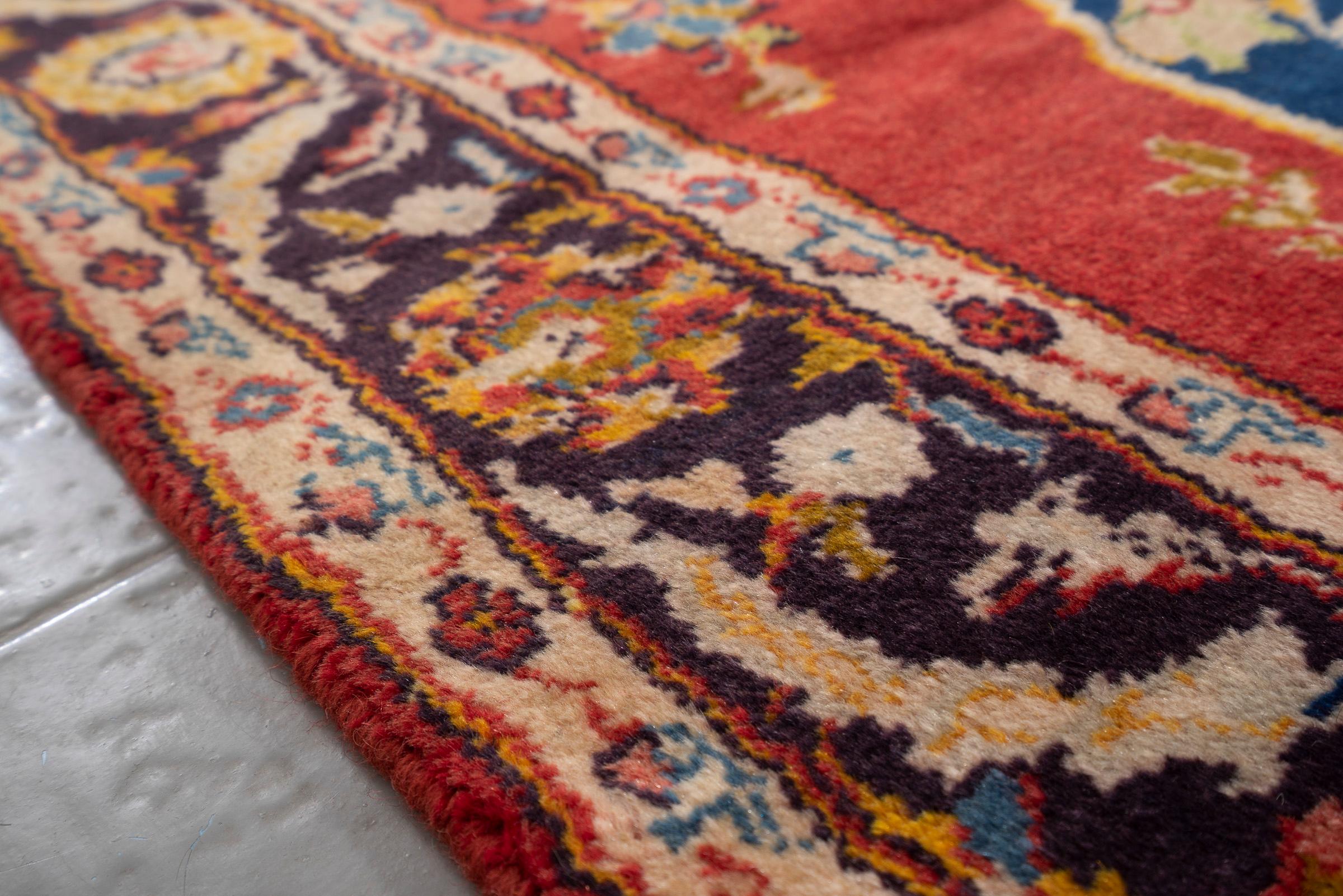 Antique Fine Hamadan Armenian Lachak Toranj Persian Rug