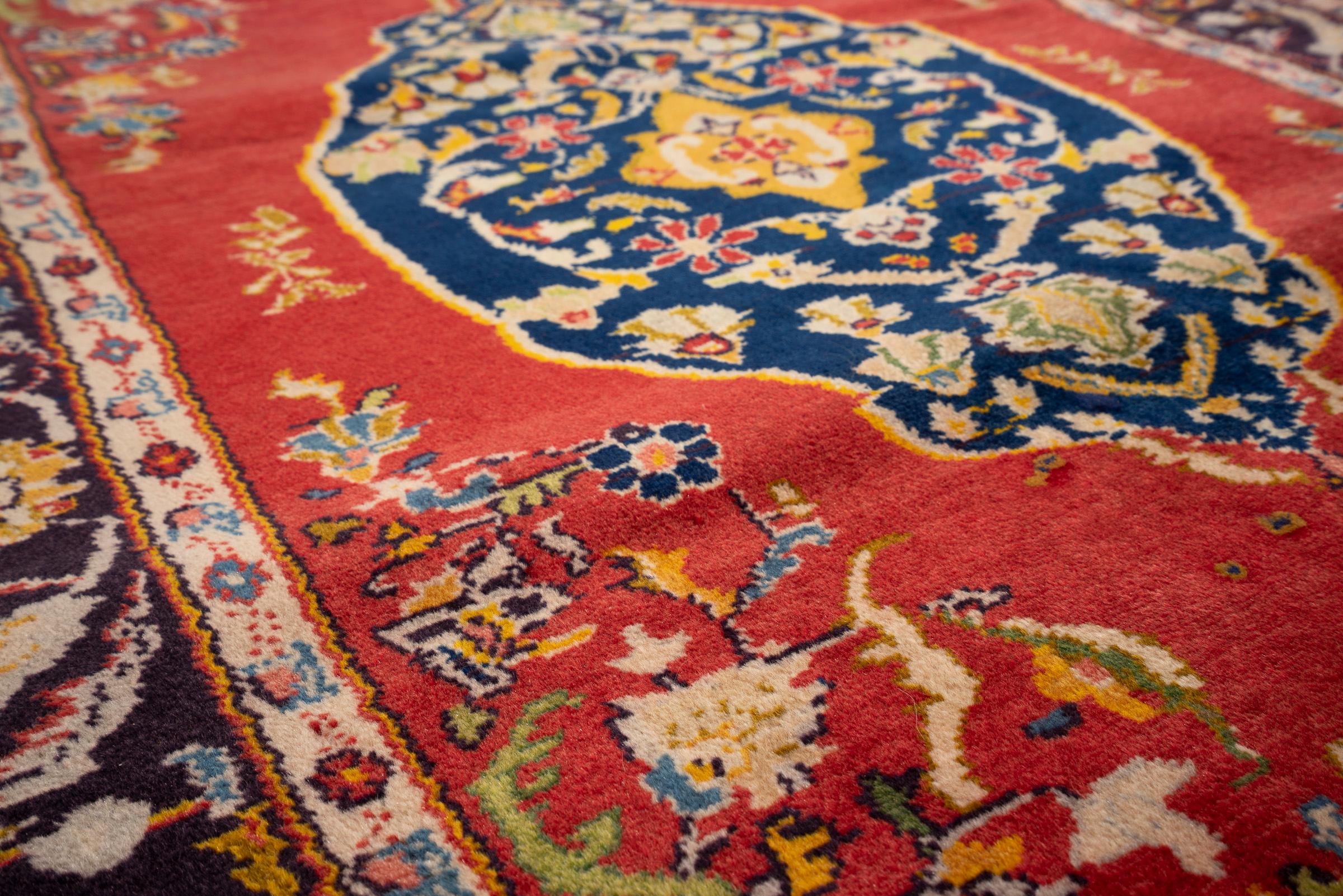 Antique Fine Hamadan Armenian Lachak Toranj Persian Rug