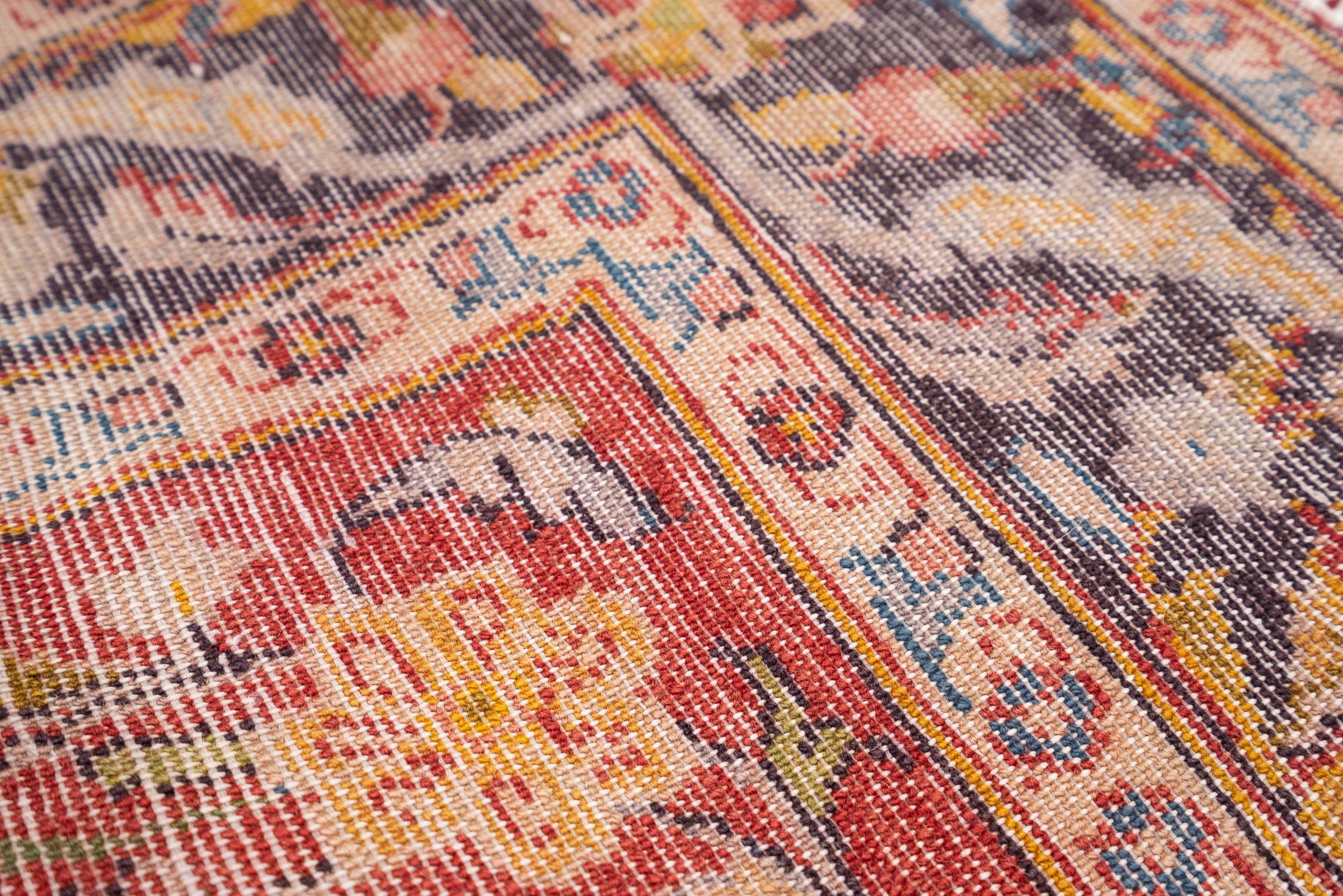 Antique Fine Hamadan Armenian Lachak Toranj Persian Rug