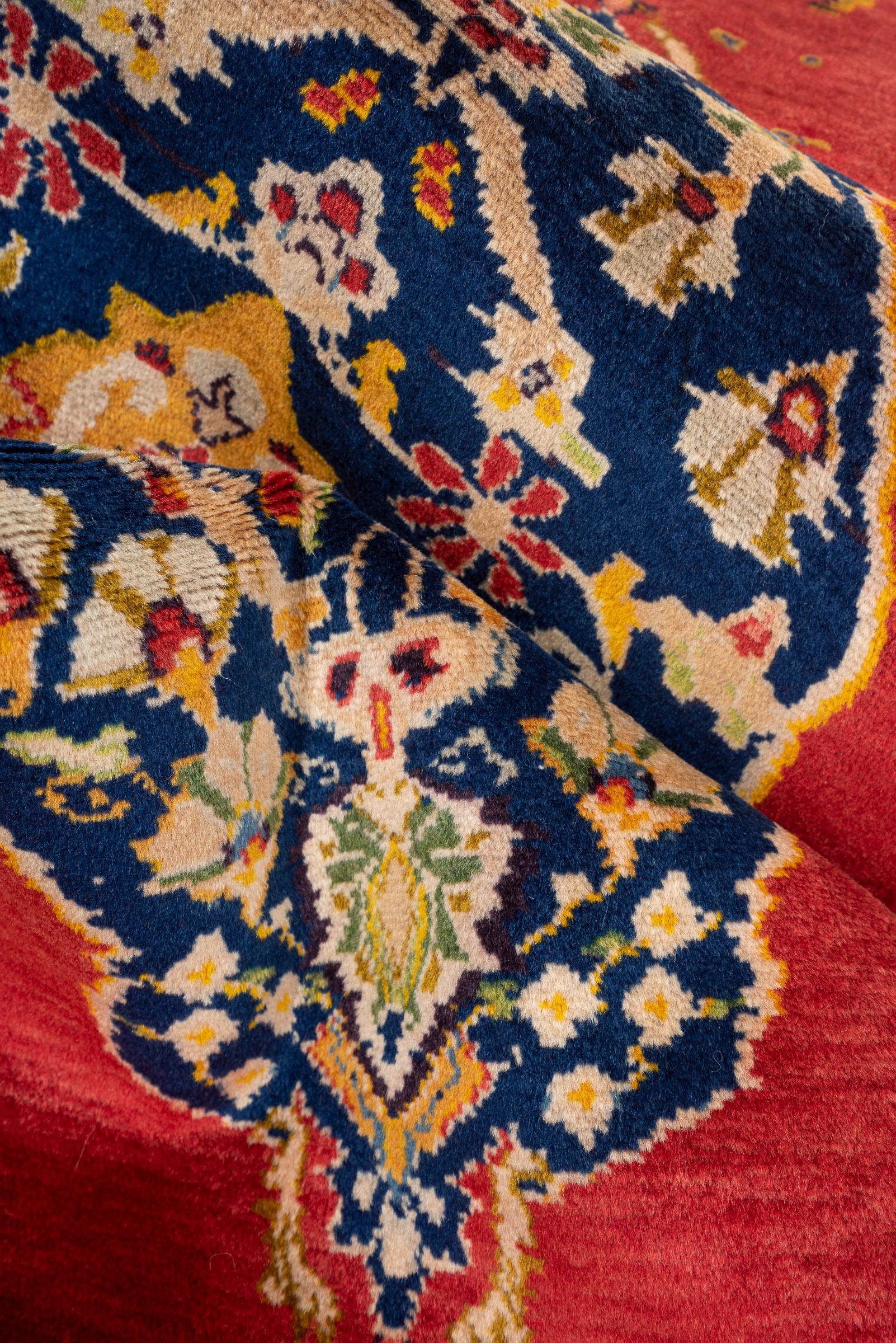 Antique Fine Hamadan Armenian Lachak Toranj Persian Rug
