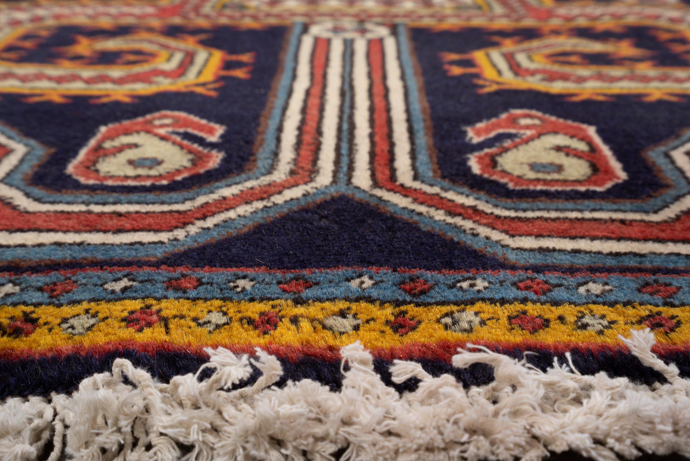 Vintage Nili Ardabil Persian Poshti Rug