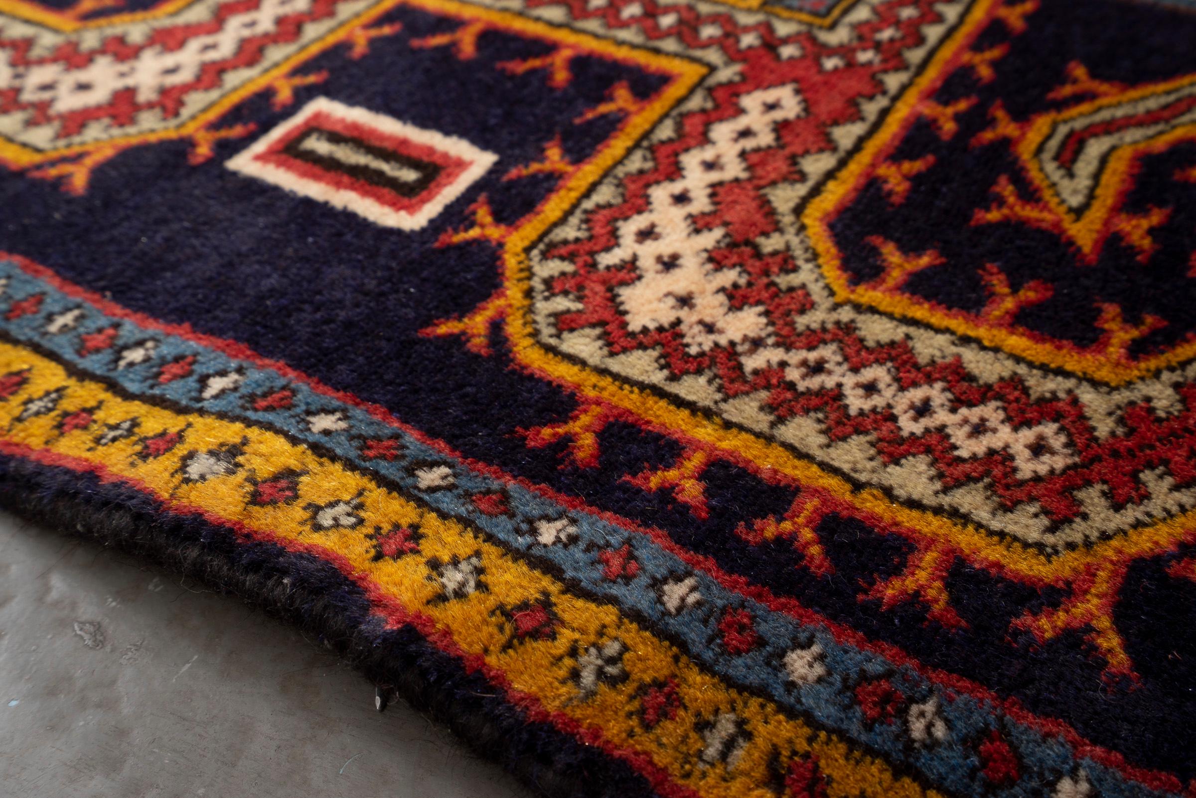 Vintage Nili Ardabil Persian Poshti Rug