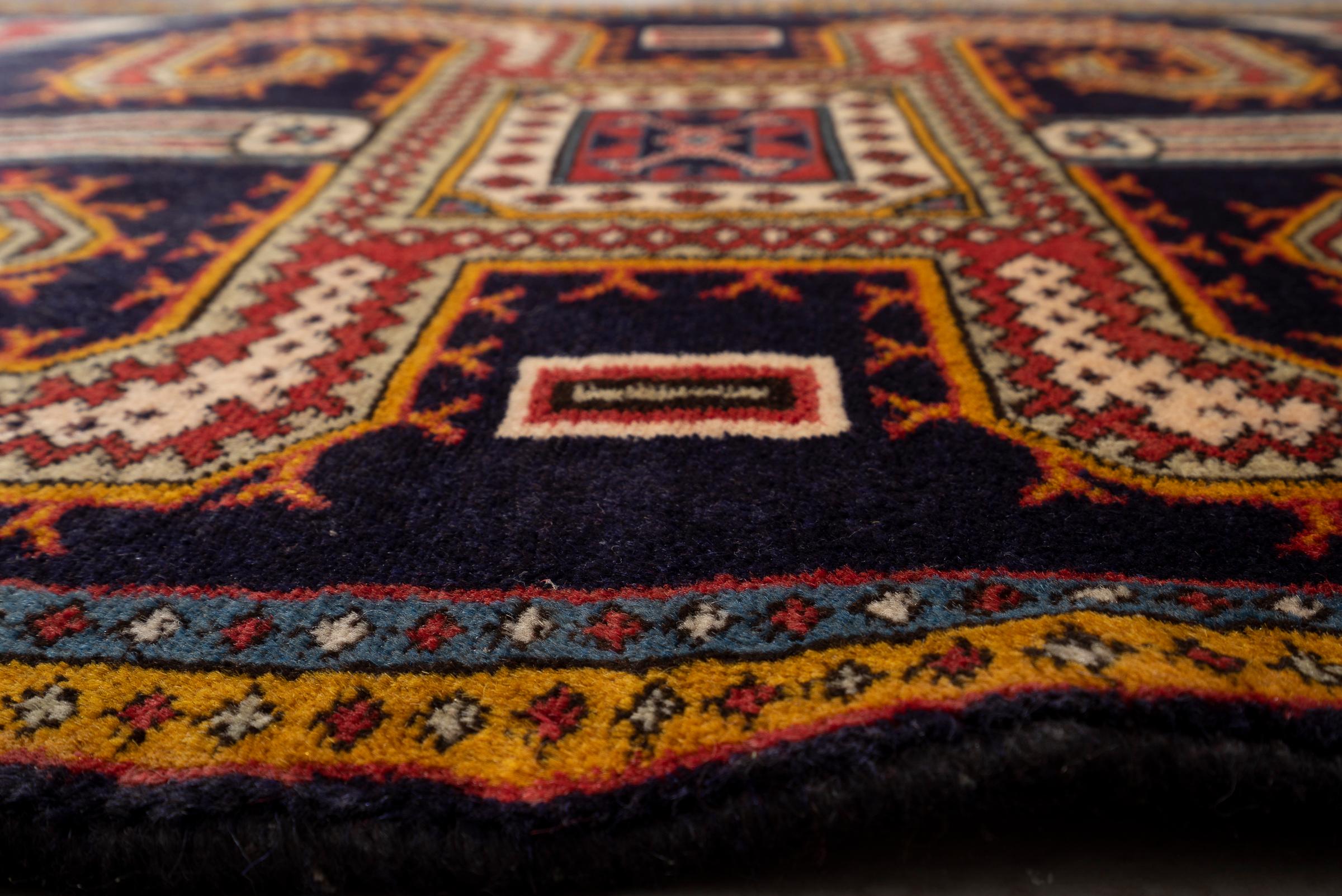 Vintage Nili Ardabil Persian Poshti Rug