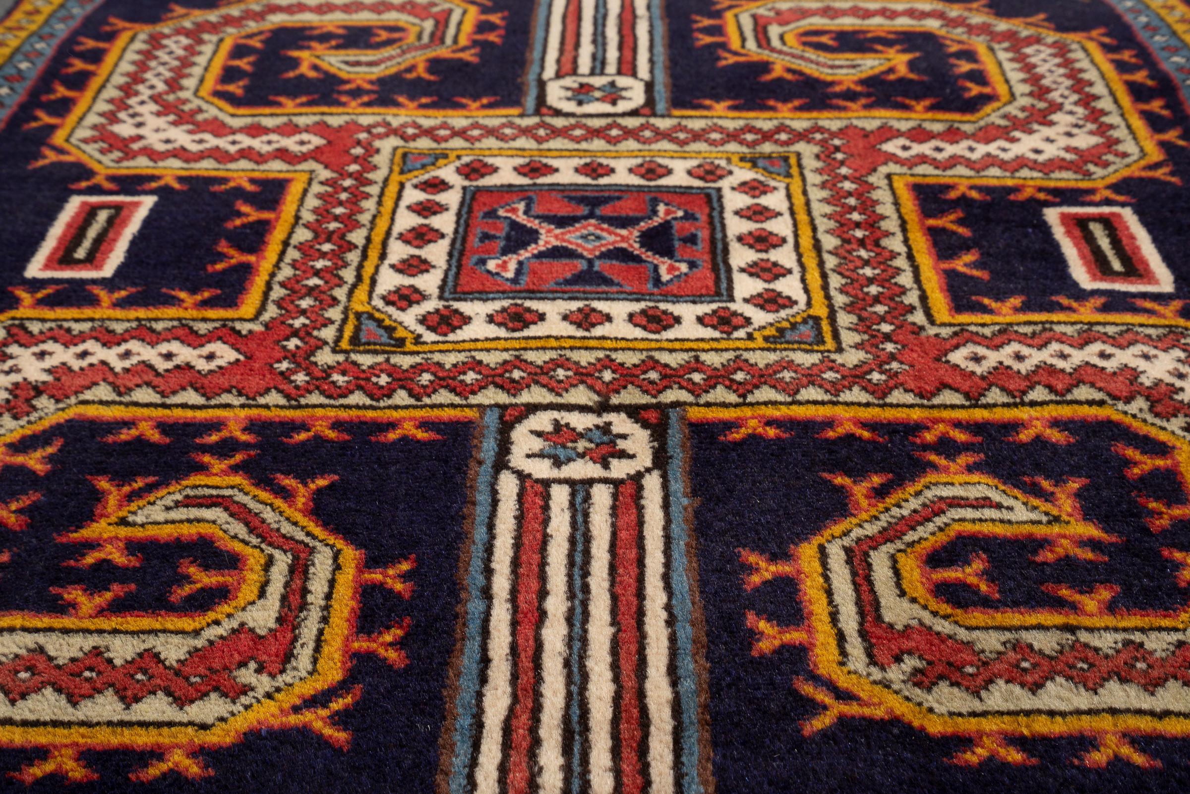 Vintage Nili Ardabil Persian Poshti Rug