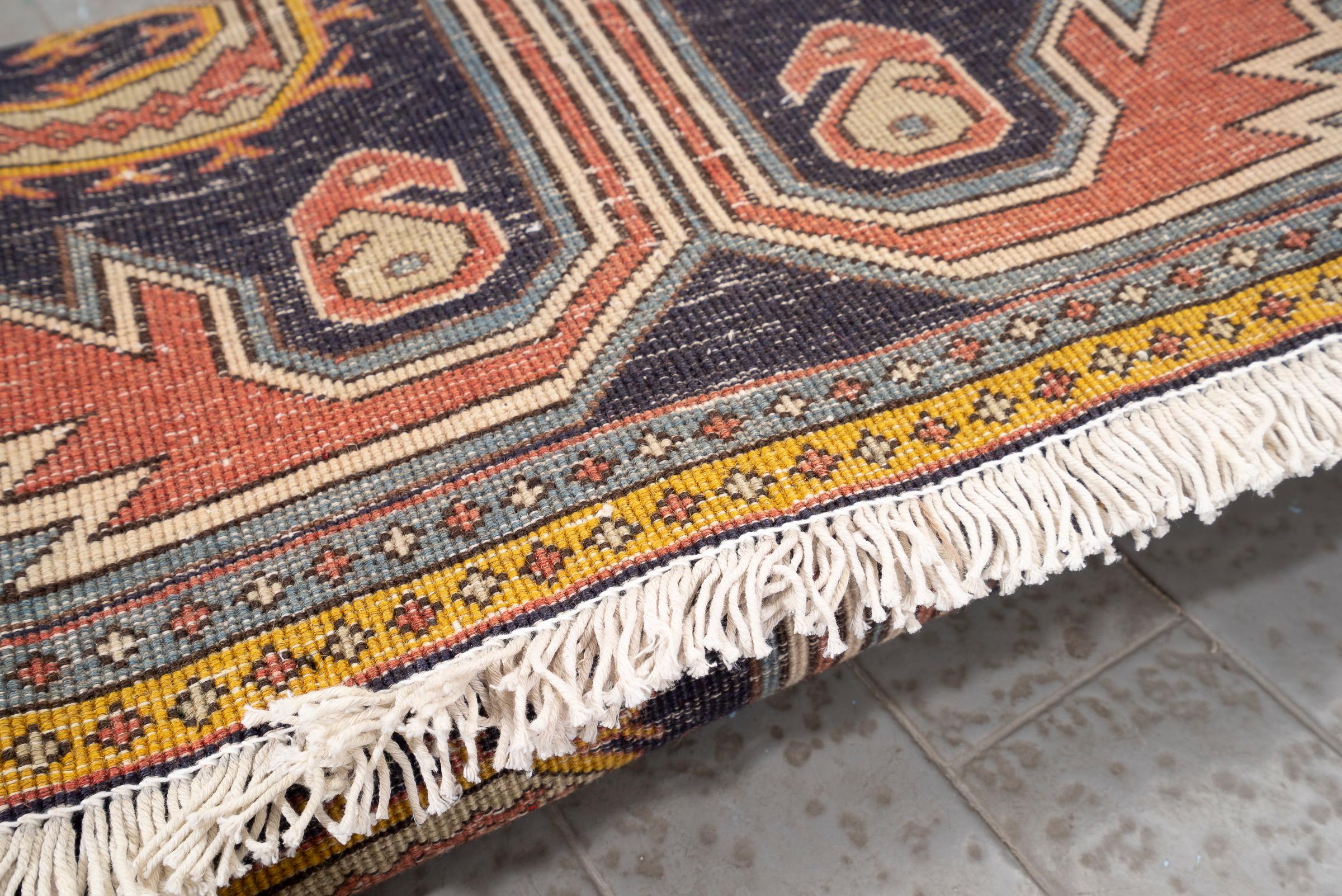 Vintage Nili Ardabil Persian Poshti Rug