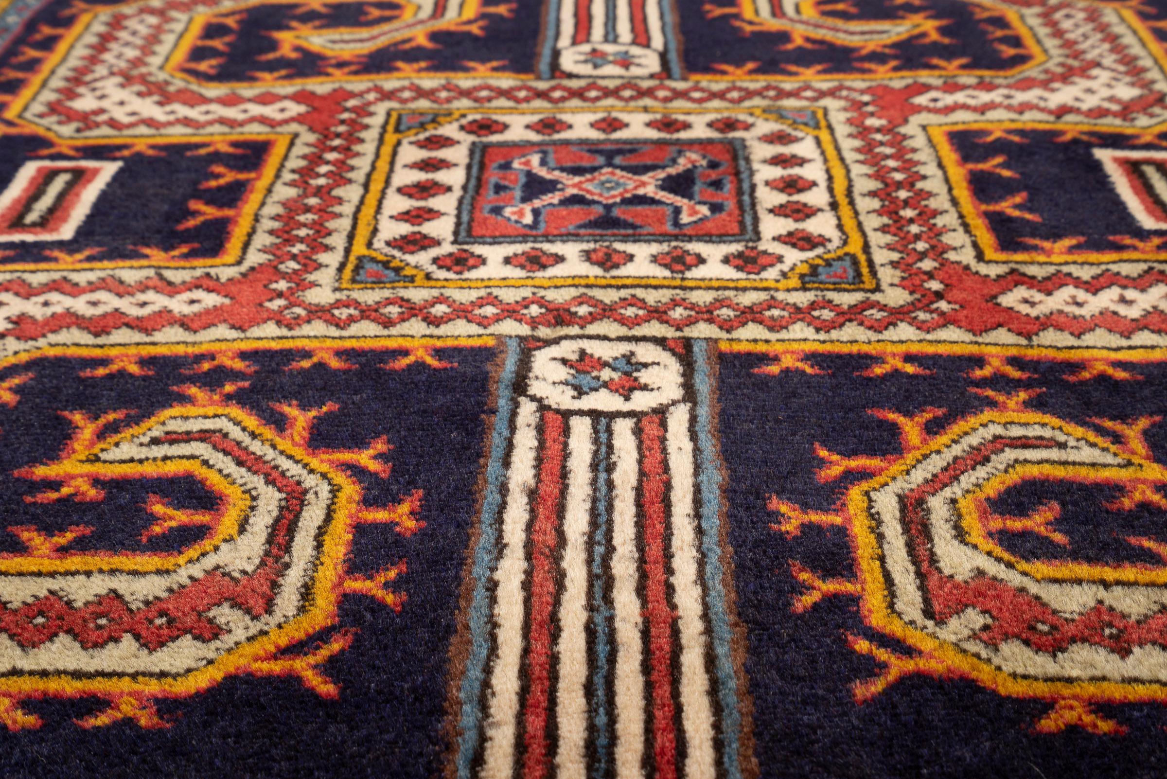 Vintage Nili Ardabil Persian Poshti Rug