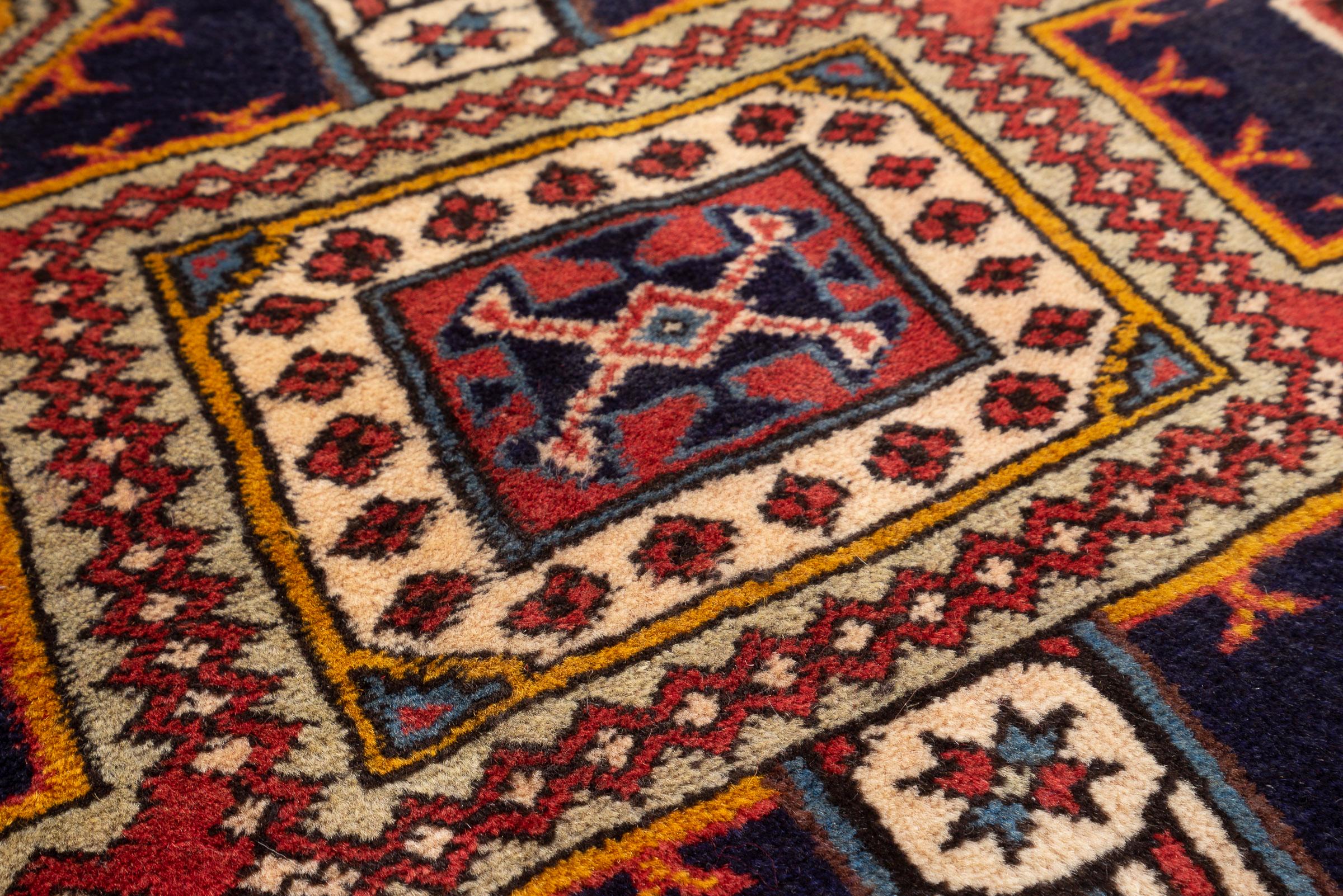 Vintage Nili Ardabil Persian Poshti Rug