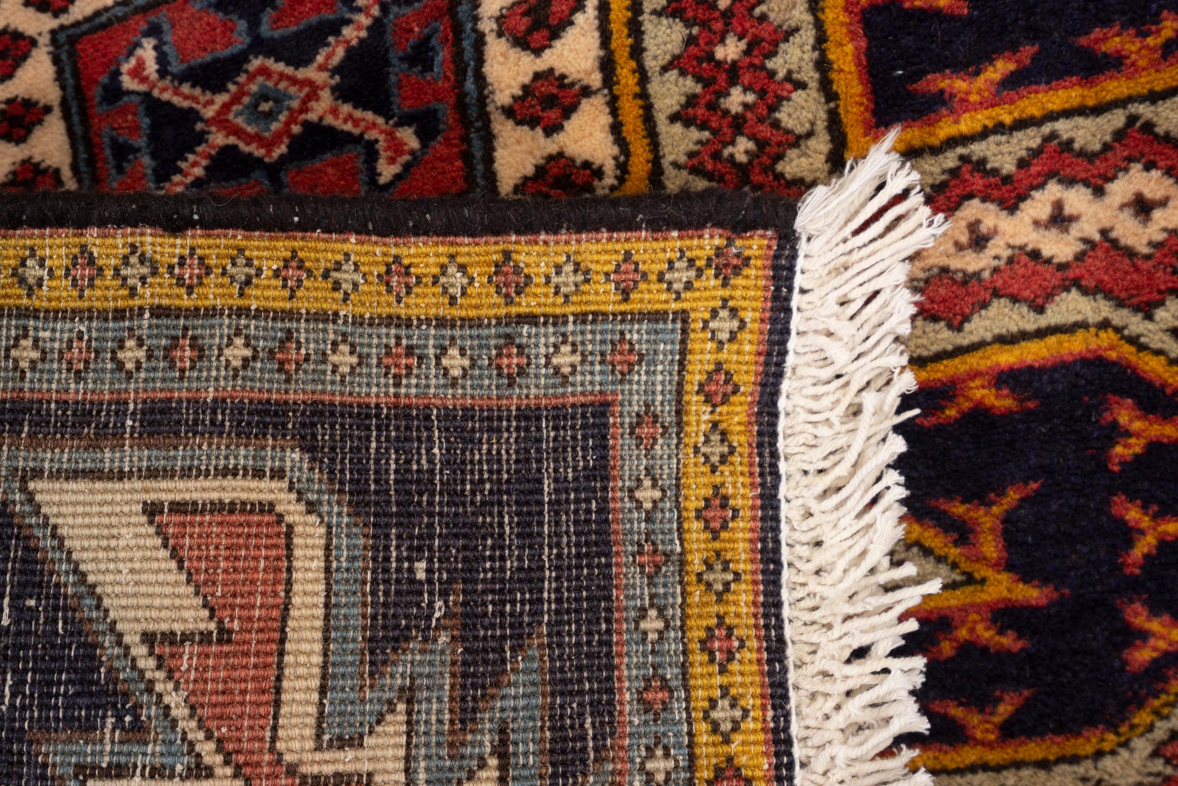 Vintage Nili Ardabil Persian Poshti Rug