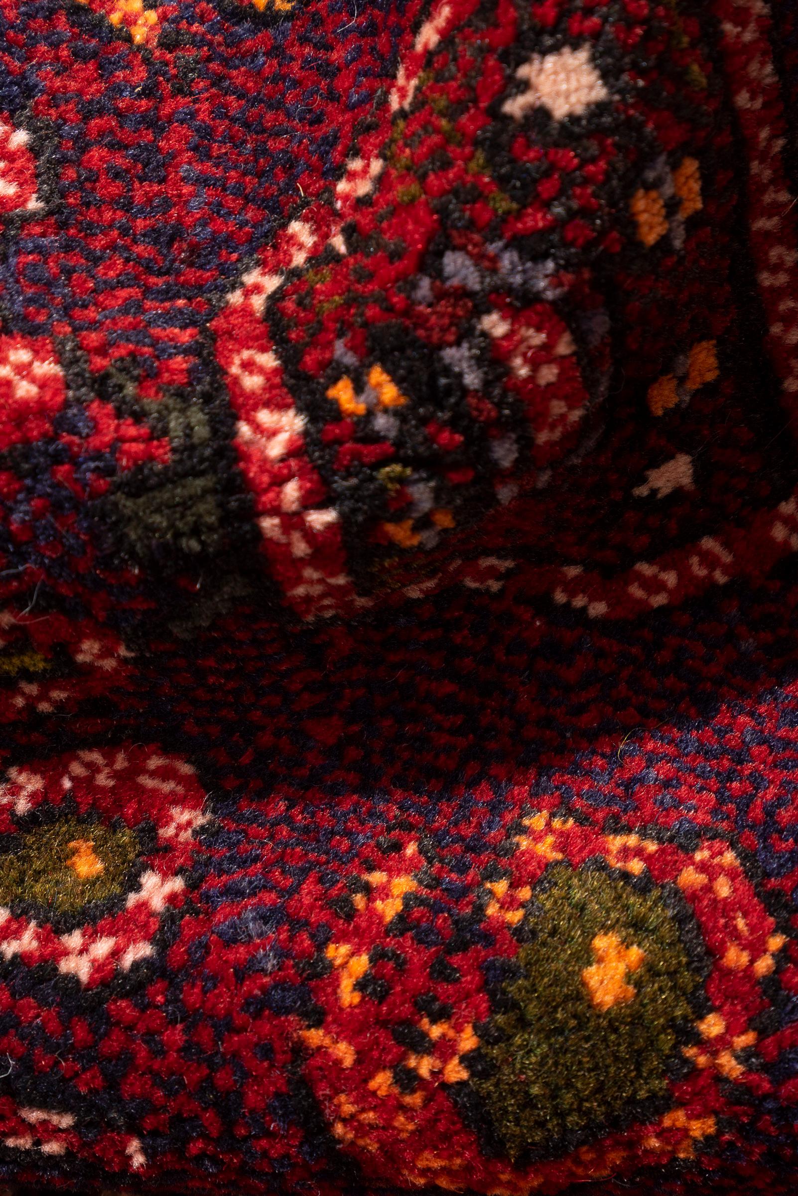 Vintage Kerman Dated (1990) Morqi Persian Poshti Rug