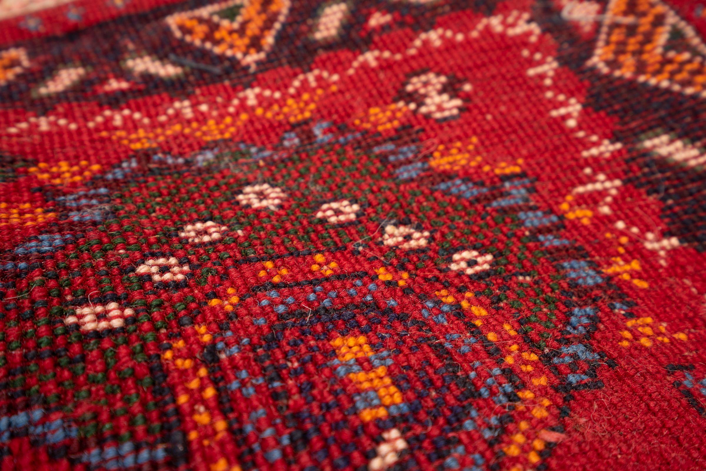 Vintage Kerman Dated (1990) Morqi Persian Poshti Rug