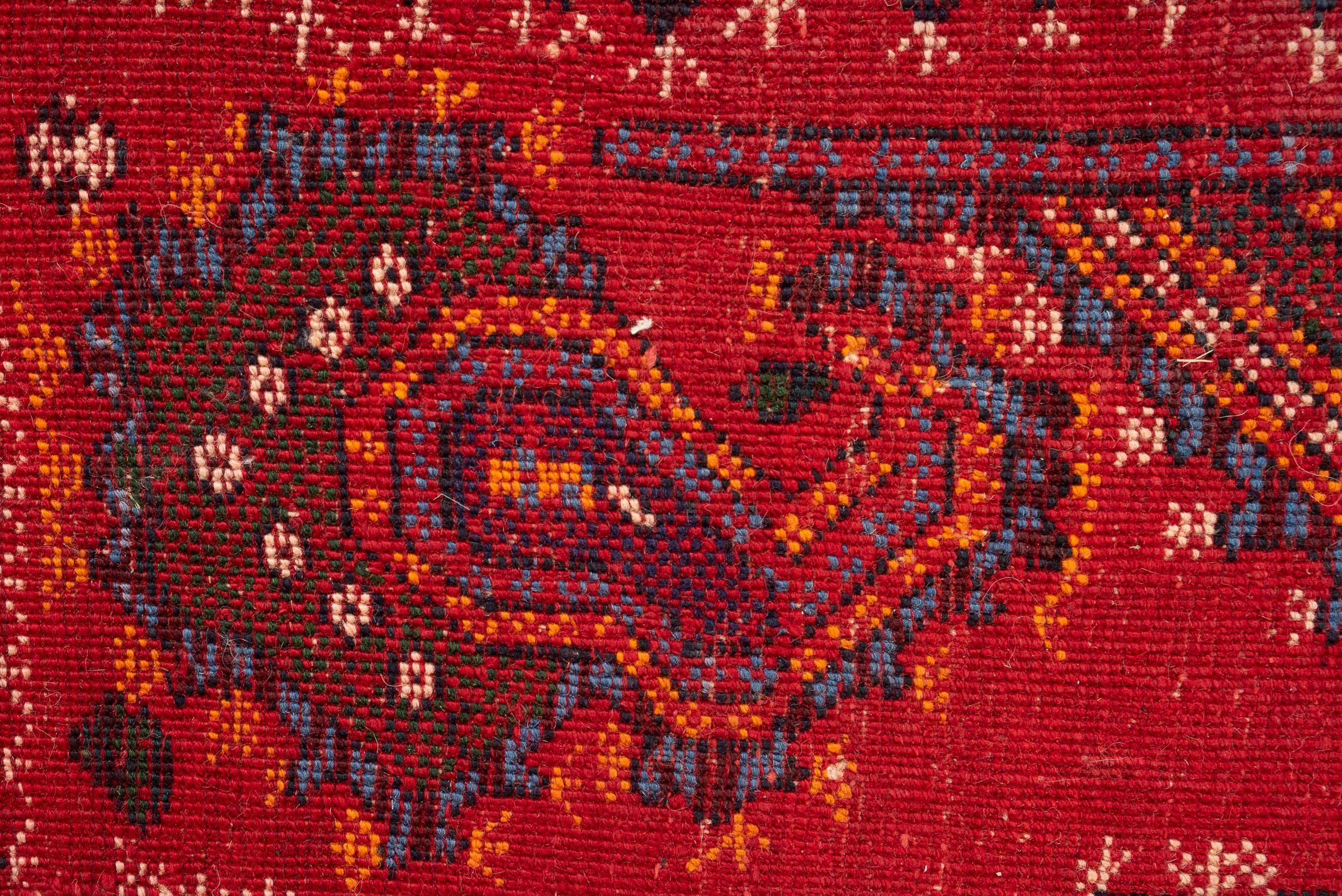 Vintage Kerman Dated (1990) Morqi Persian Poshti Rug