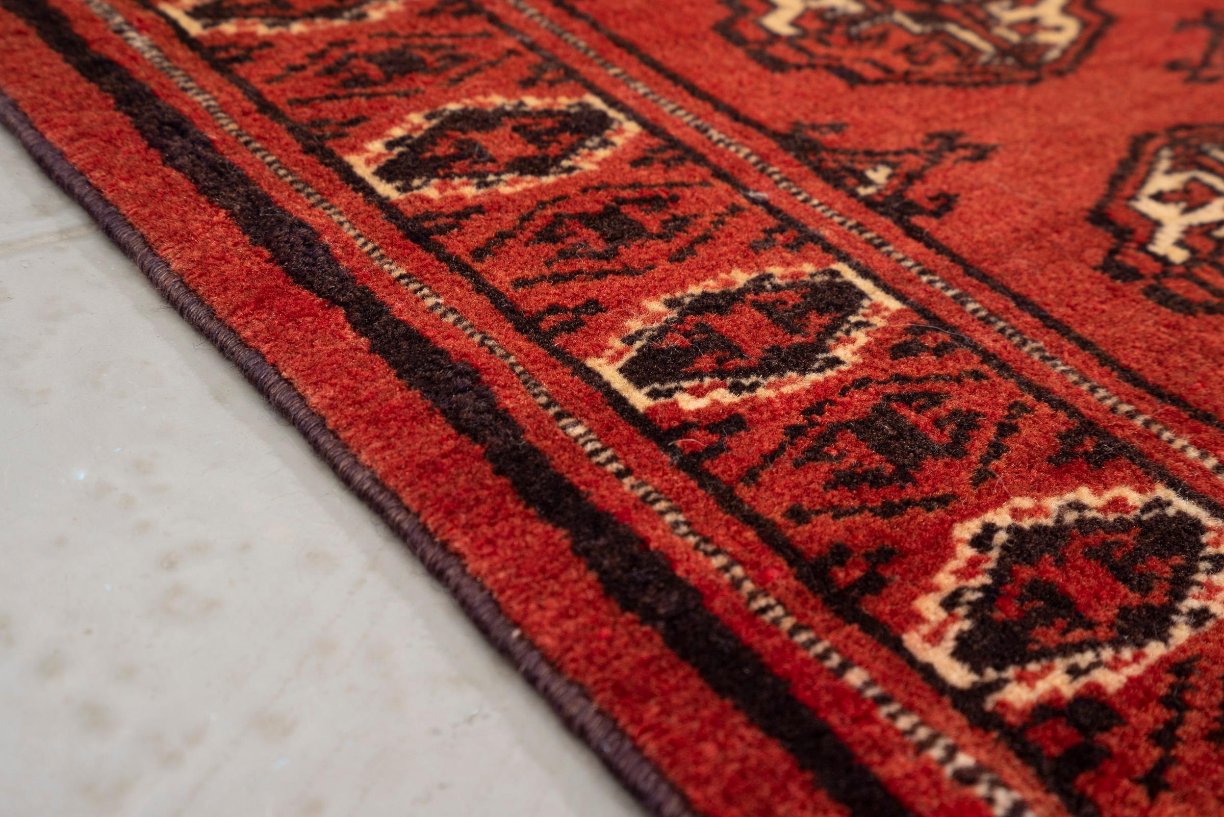 Fine Torkaman Mari Gol (Elephant feet) Persian Rug