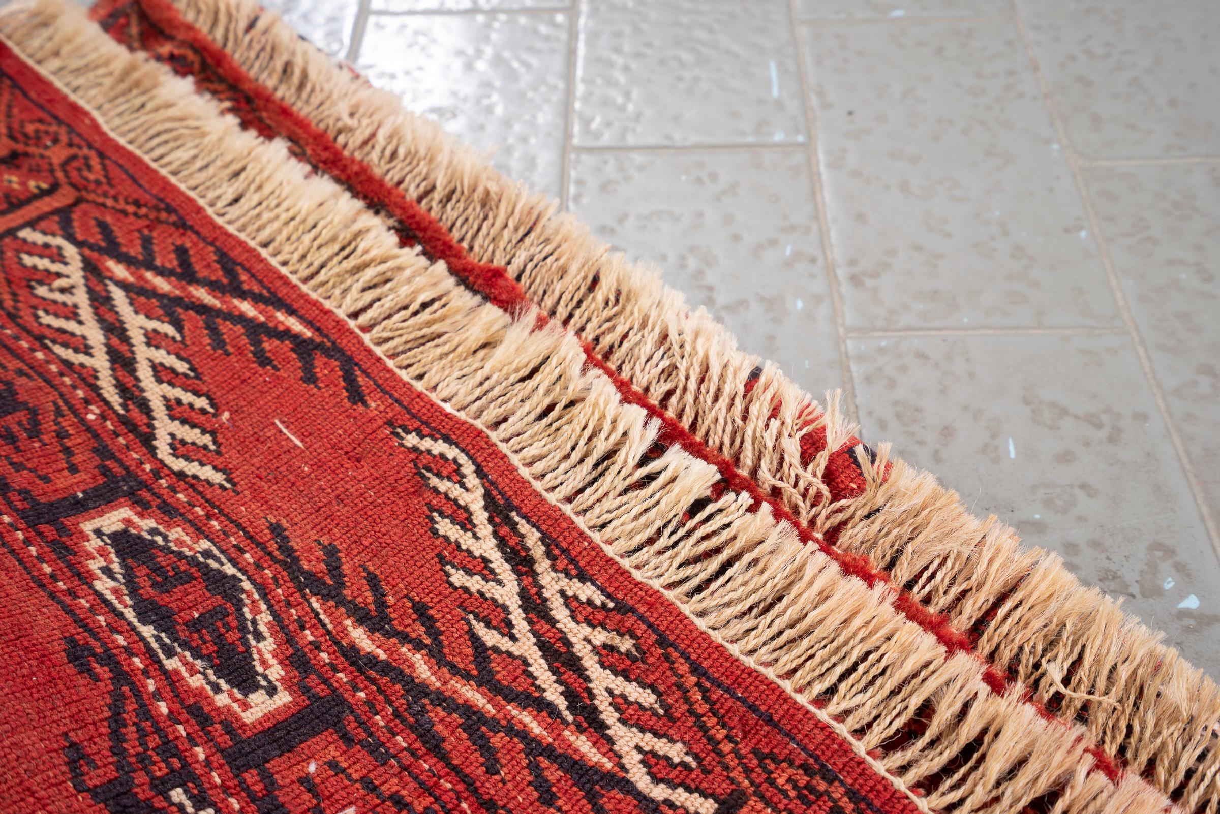 Fine Torkaman Mari Gol (Elephant feet) Persian Rug