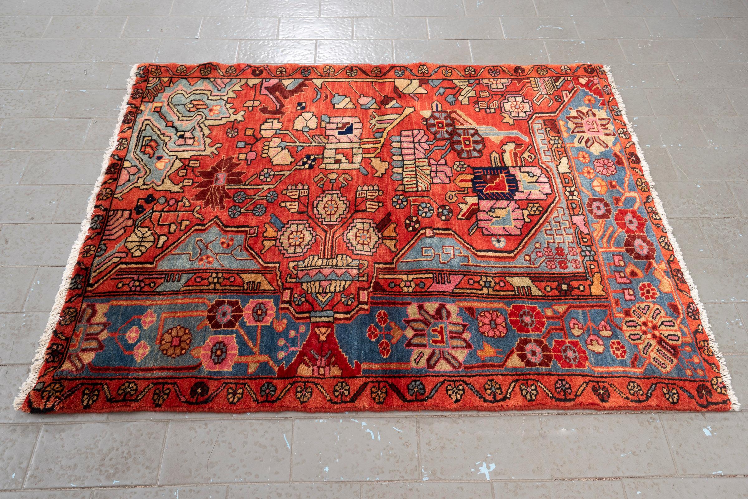 Vintage Nahavand Vagireh (Plan) Persian Rug