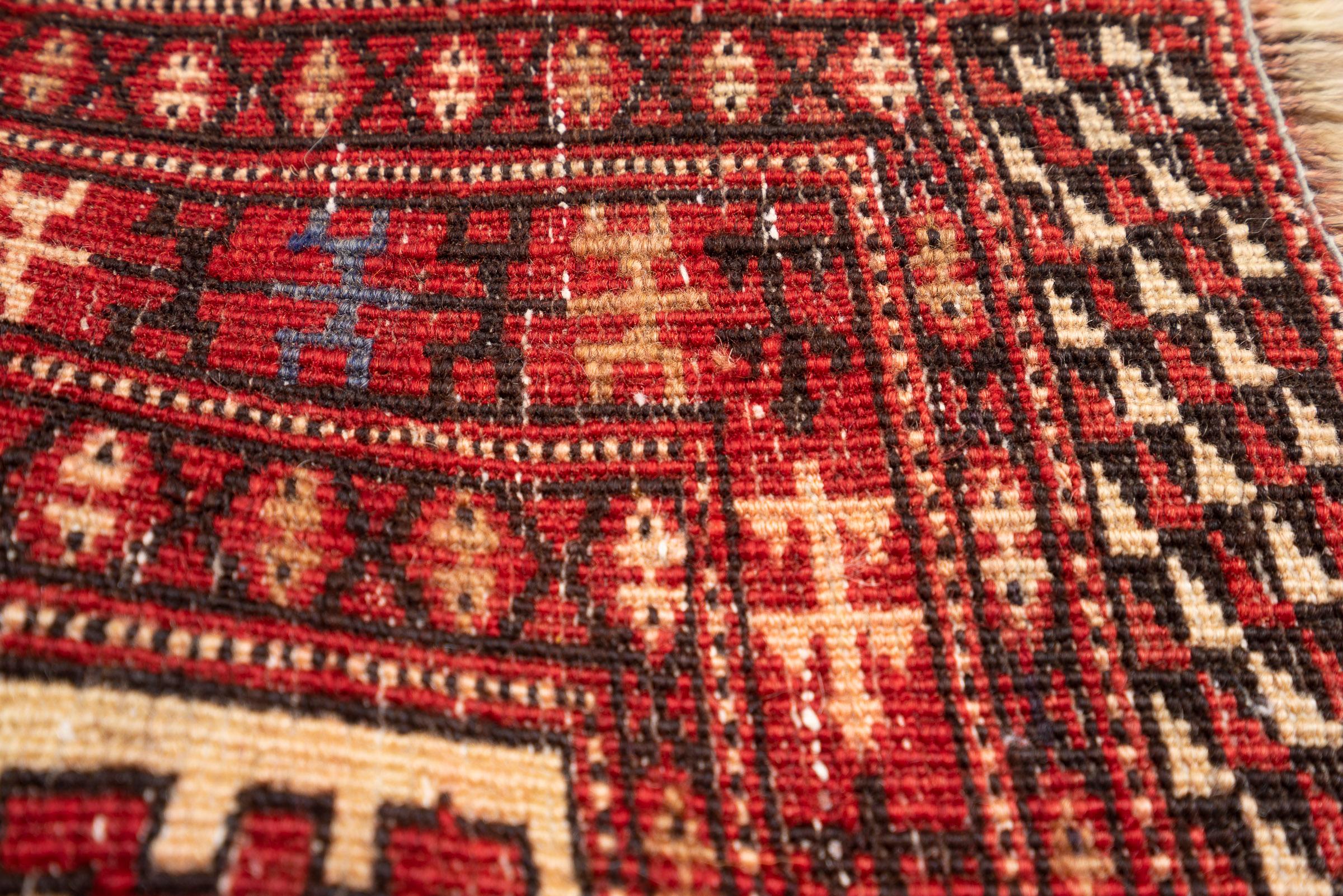 Antique Fine Torkaman Persian Poshti Rug