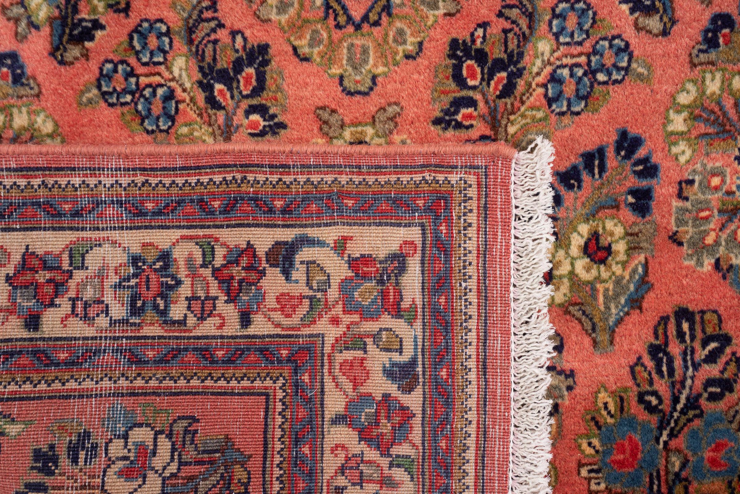 Vintage Sarouk American Flower Persian Rug