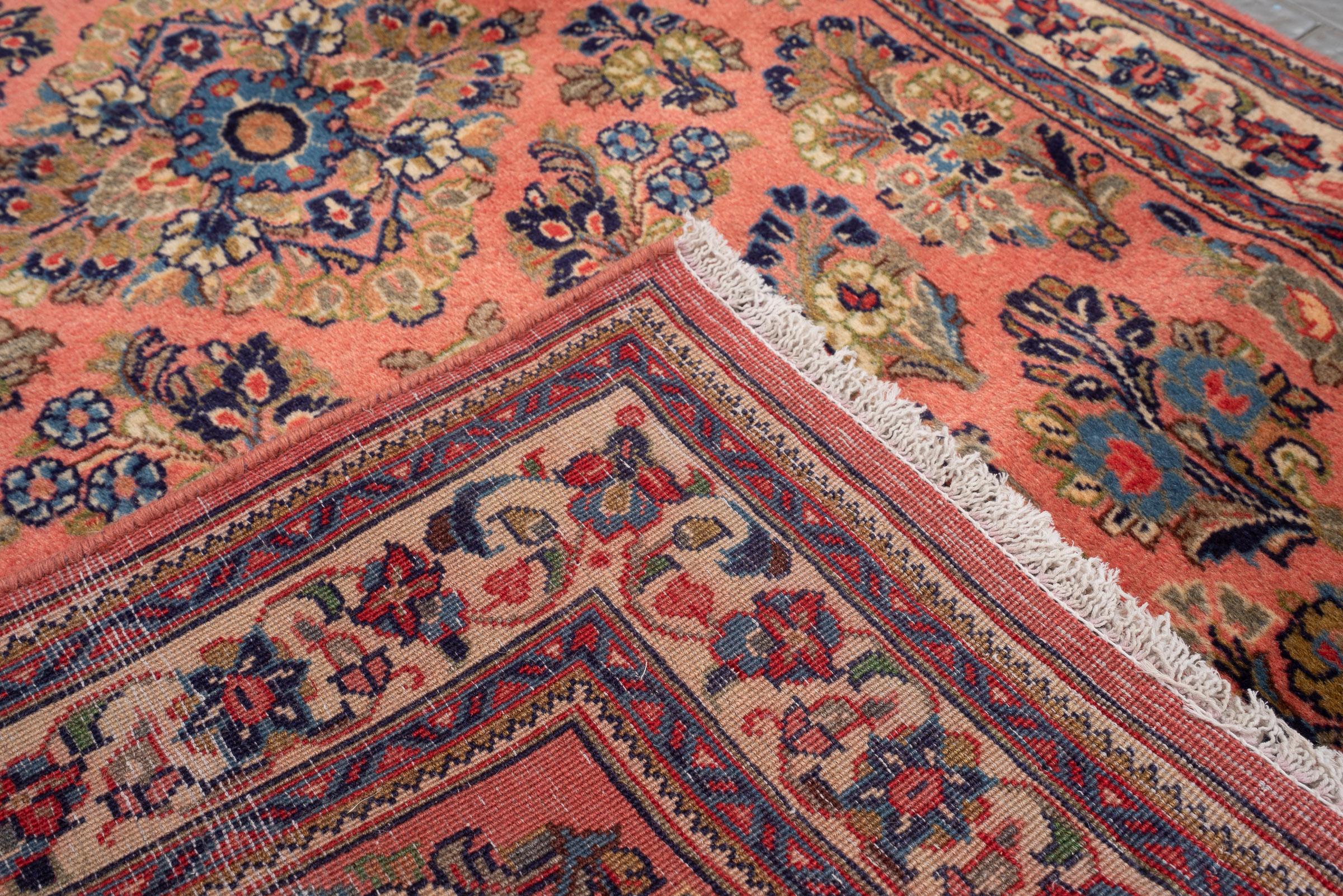Vintage Sarouk American Flower Persian Rug