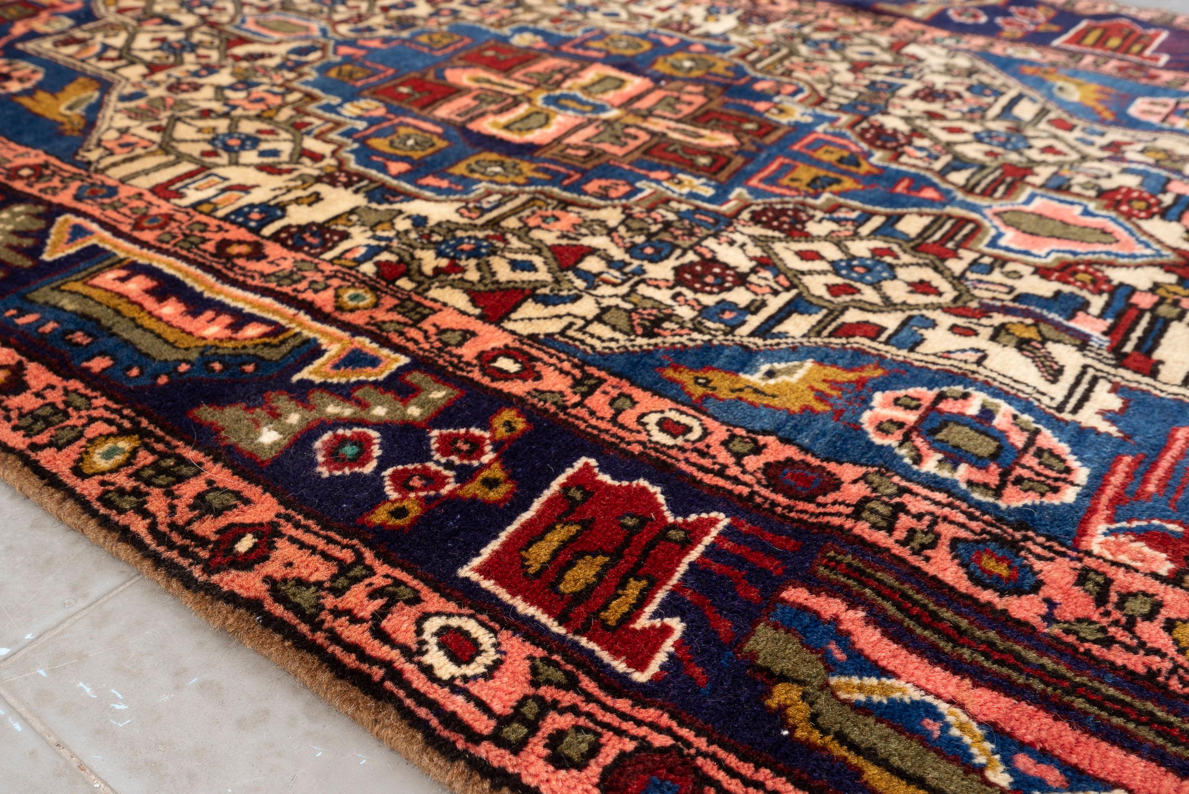 Vintage Nahavand Gol Heydar Persian Rug