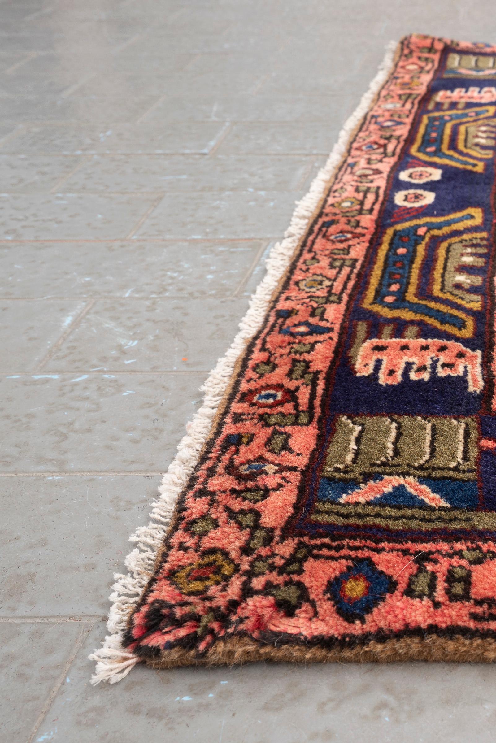 Vintage Nahavand Gol Heydar Persian Rug