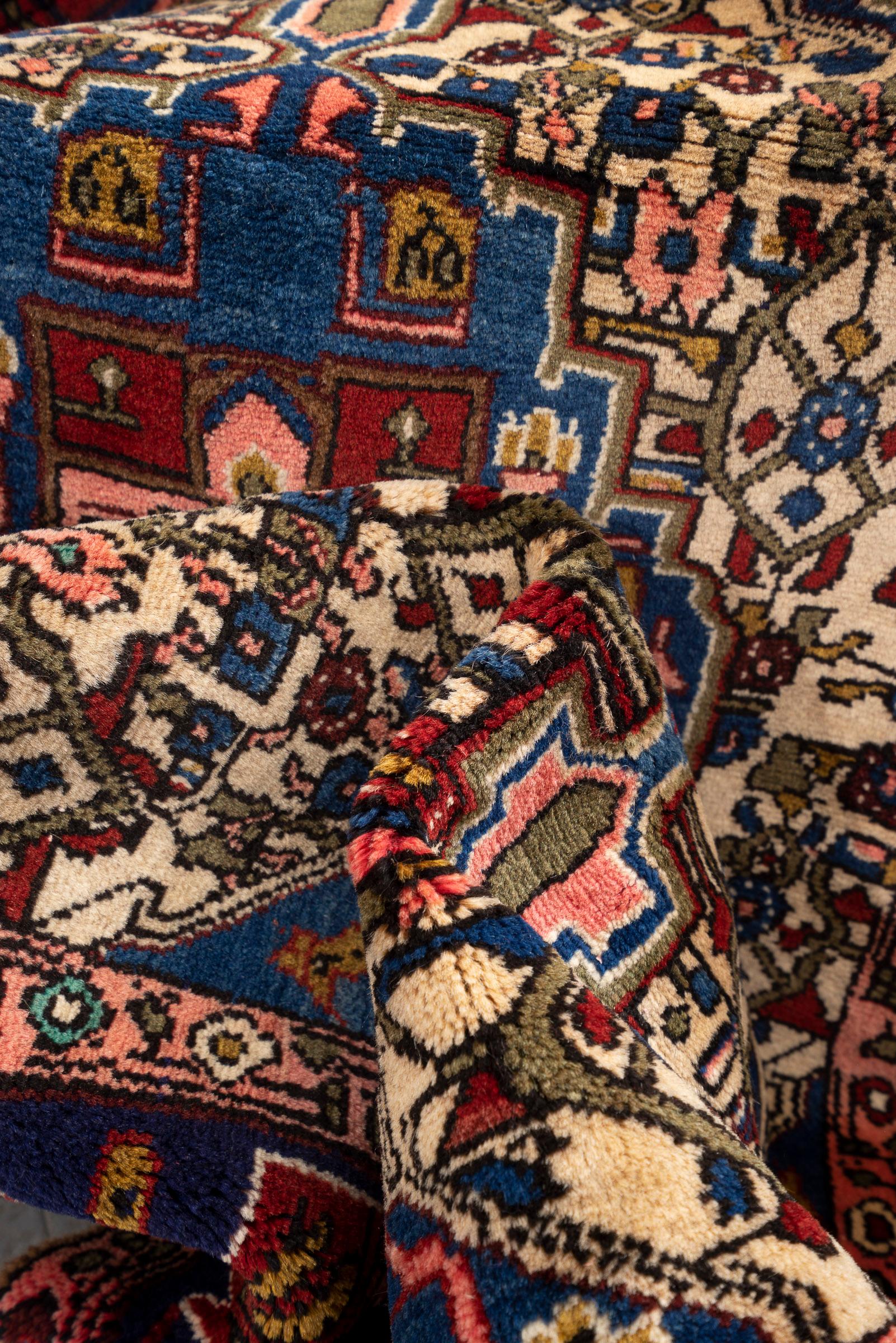 Vintage Nahavand Gol Heydar Persian Rug