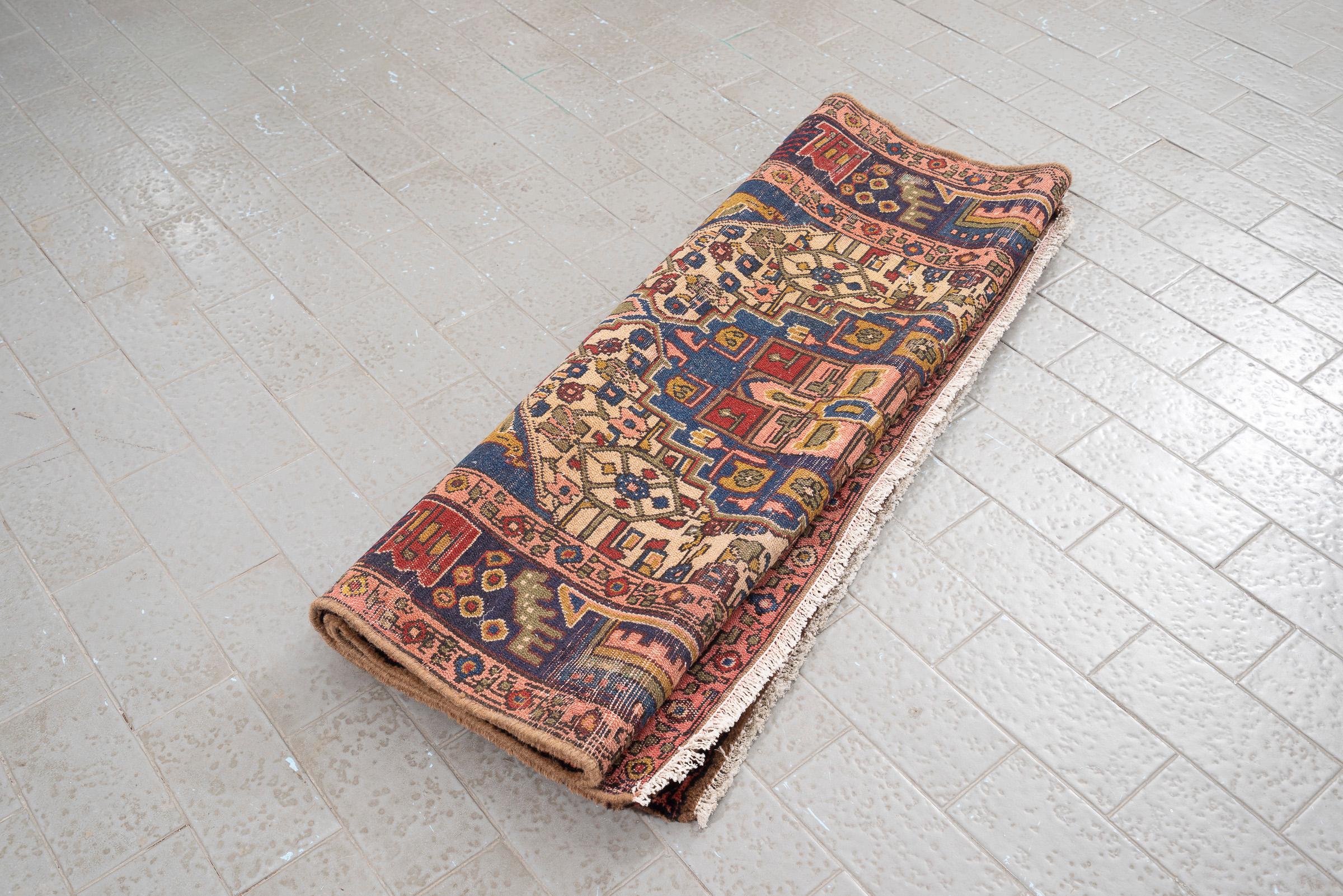Vintage Nahavand Gol Heydar Persian Rug