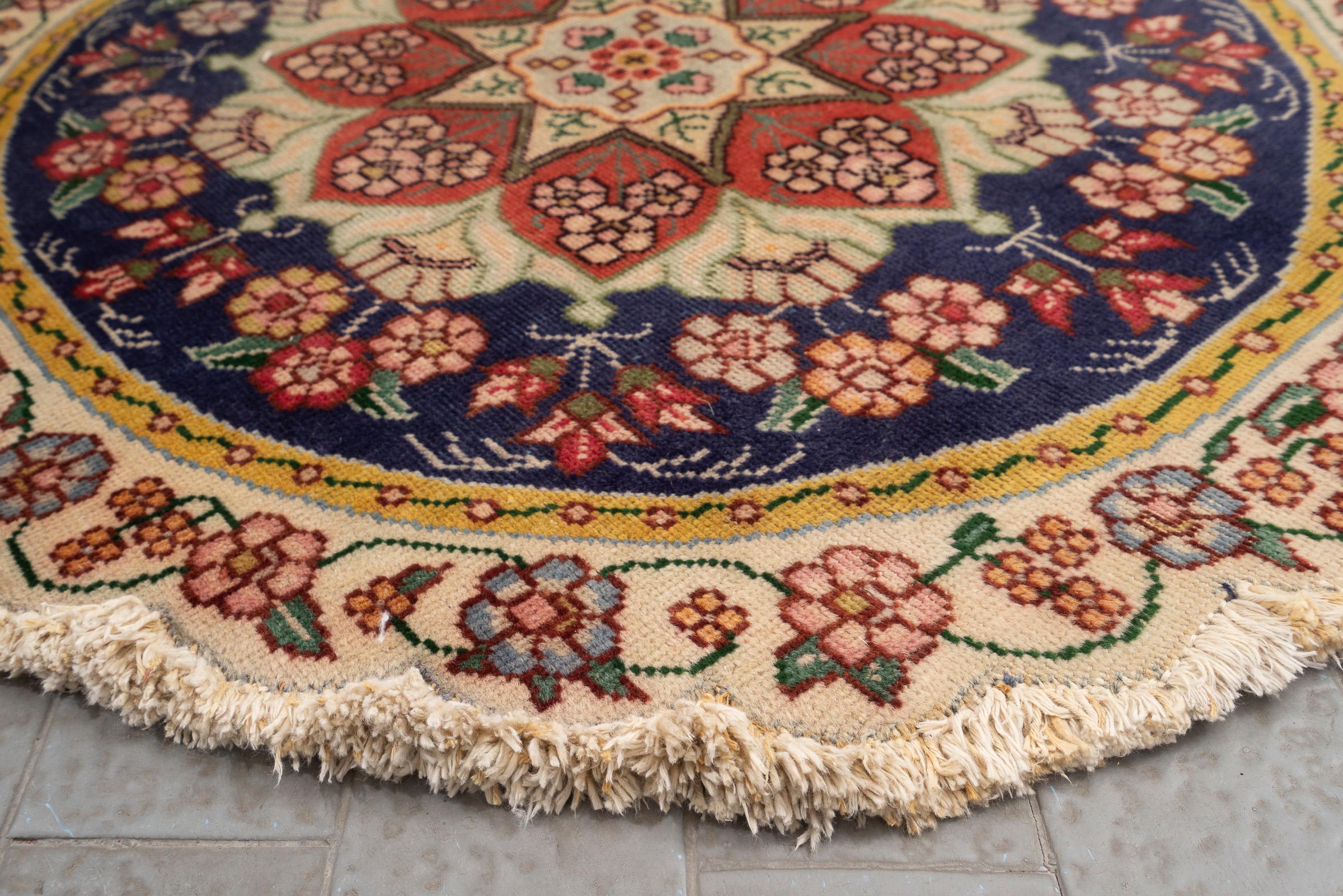 Tabriz Floral Circular Persian Rug
