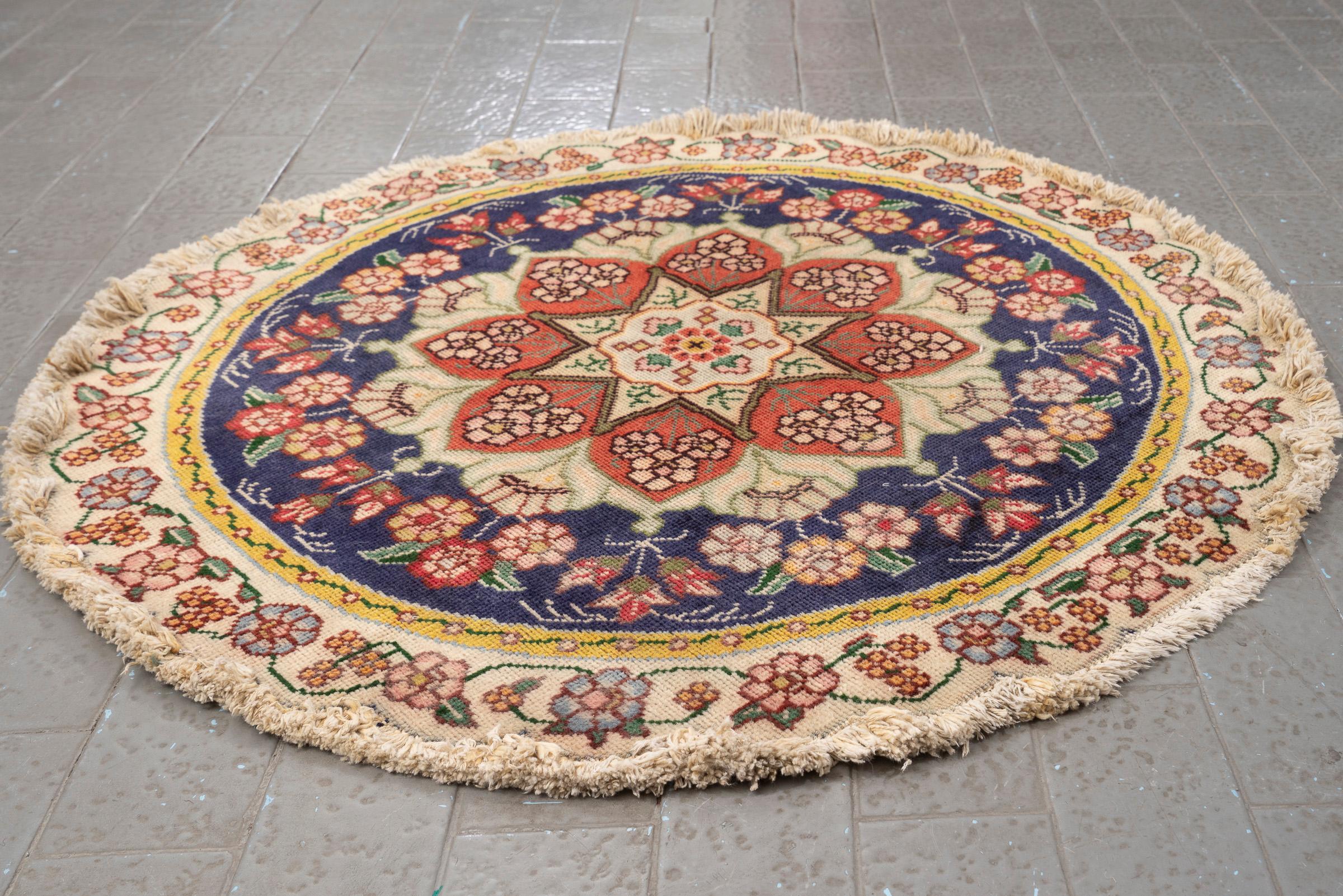 Tabriz Floral Circular Persian Rug