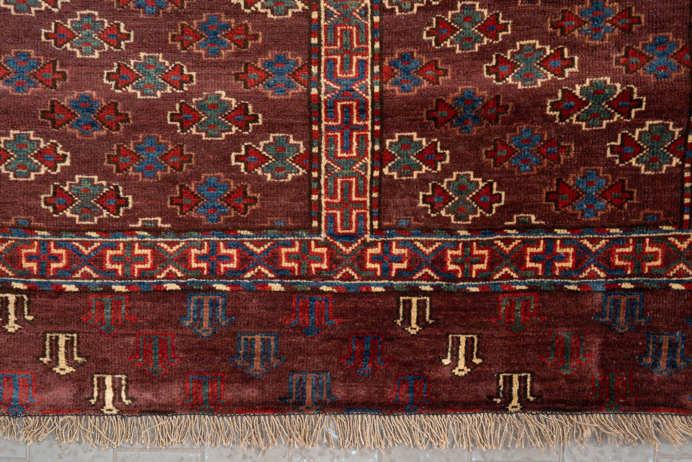 Antique Torkaman 4 Qabi (Frames) Persian Rug