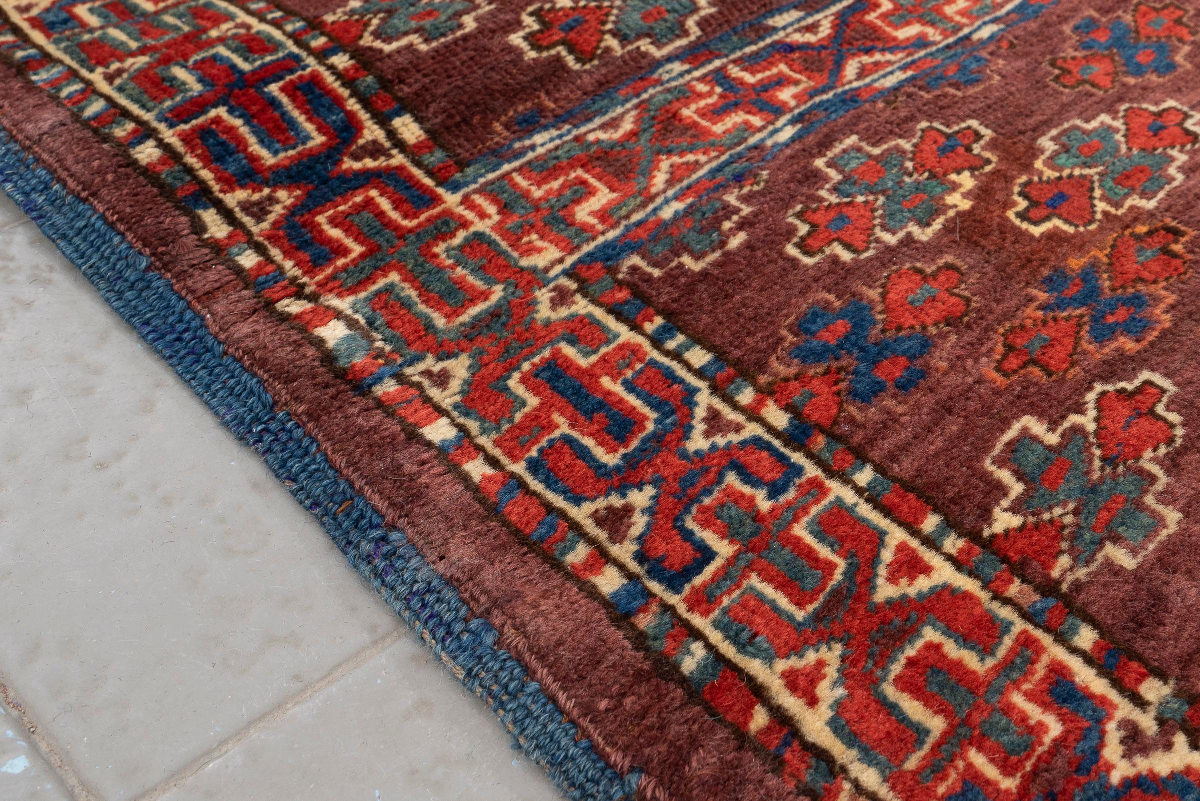 Antique Torkaman 4 Qabi (Frames) Persian Rug