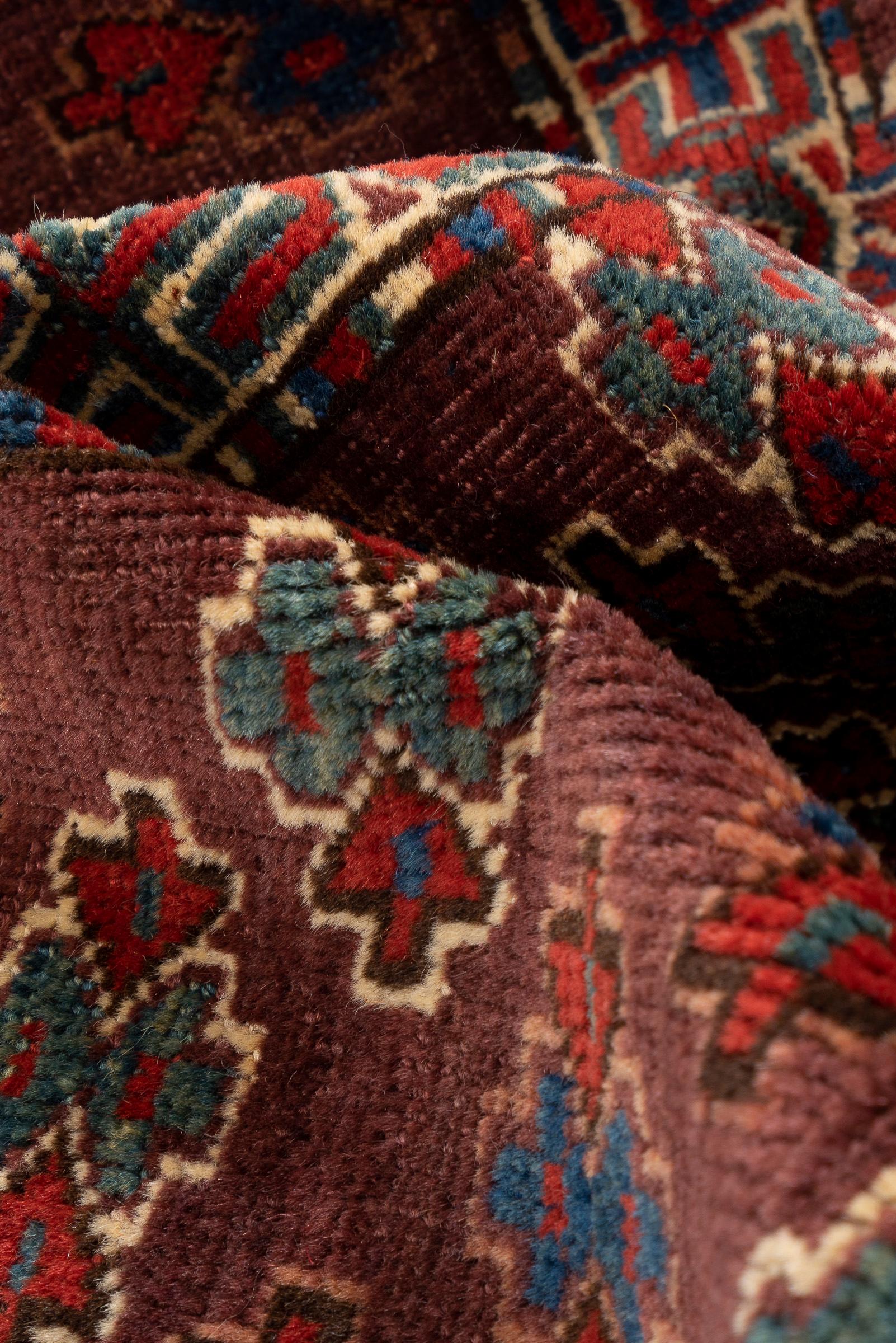 Antique Torkaman 4 Qabi (Frames) Persian Rug