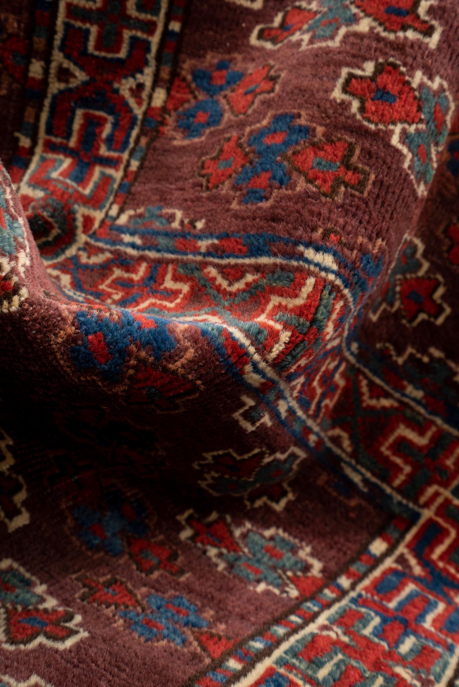 Antique Torkaman 4 Qabi (Frames) Persian Rug