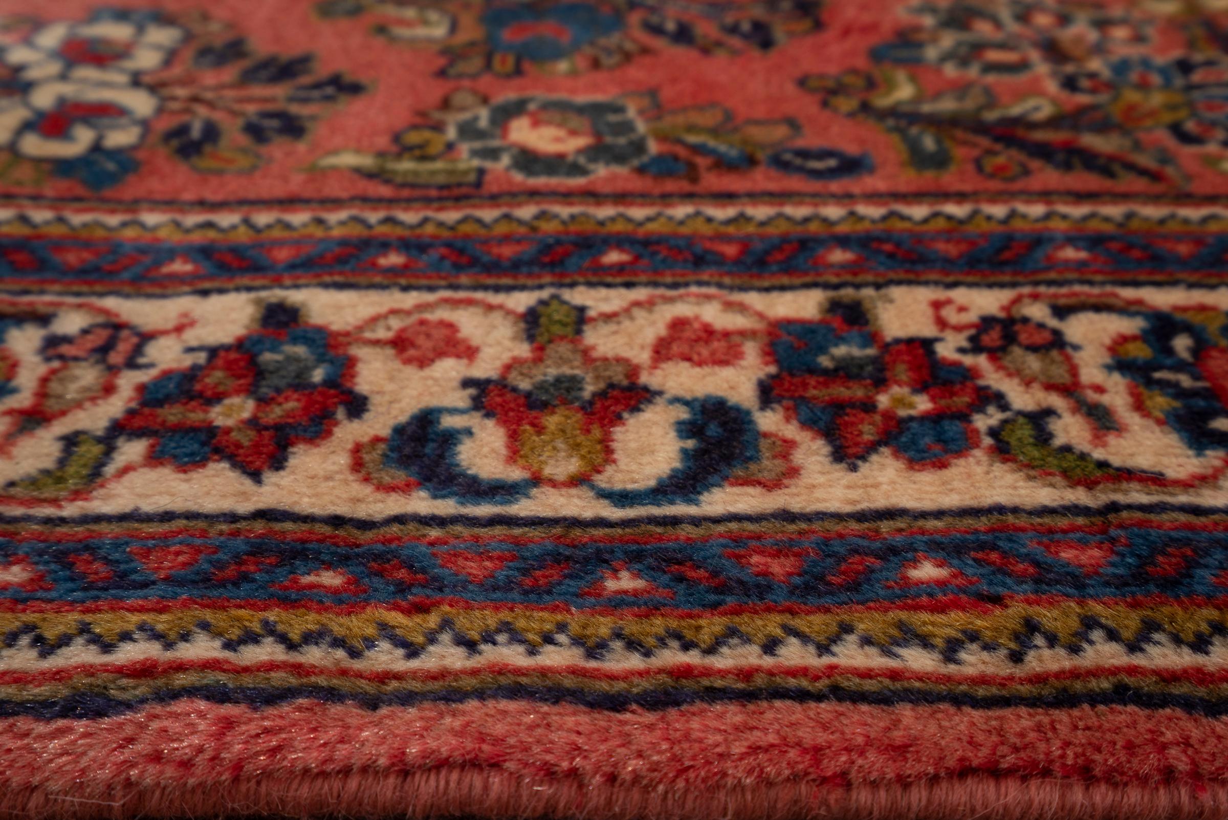 Vintage Sarouk American Flower Persian Rug