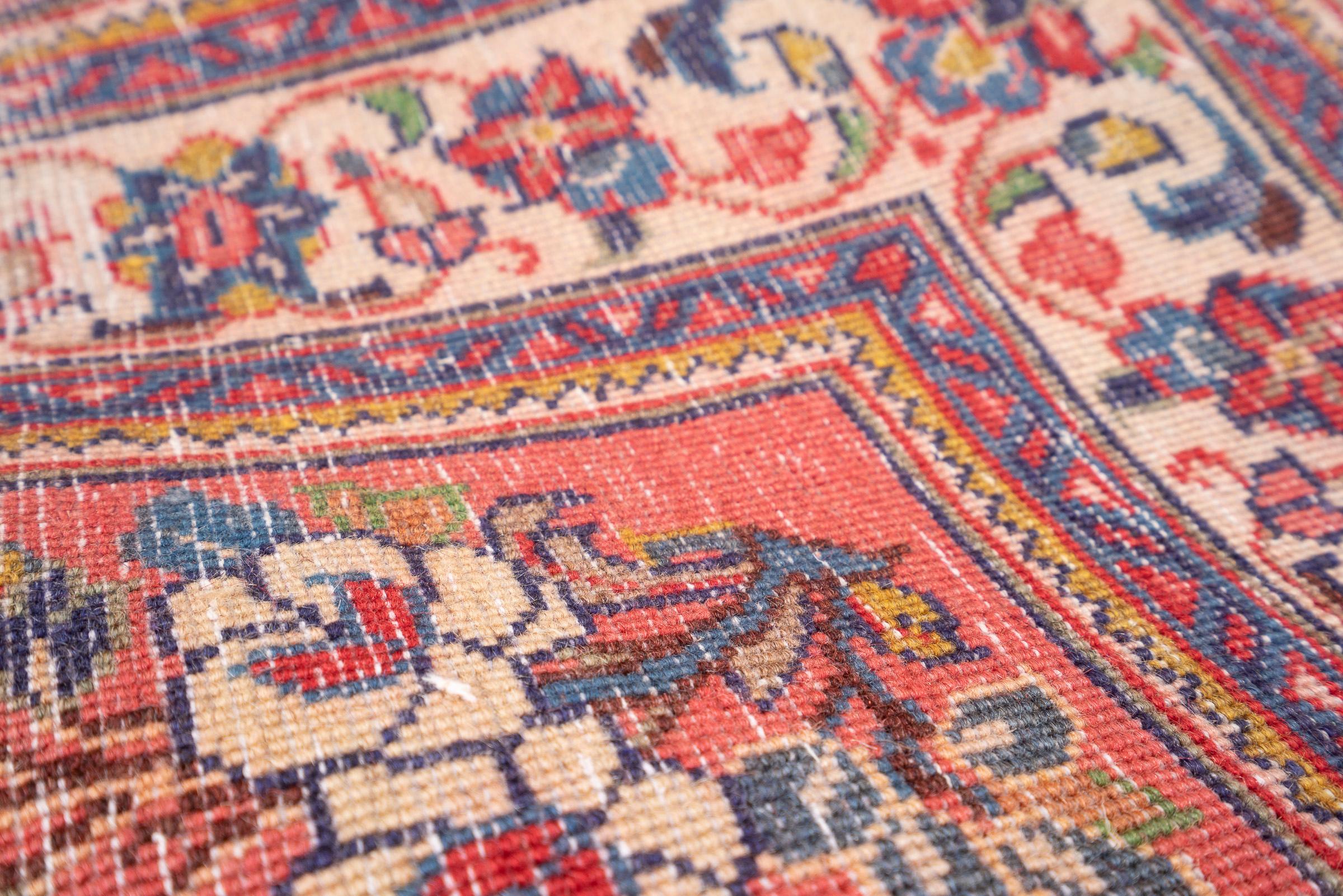 Vintage Sarouk American Flower Persian Rug