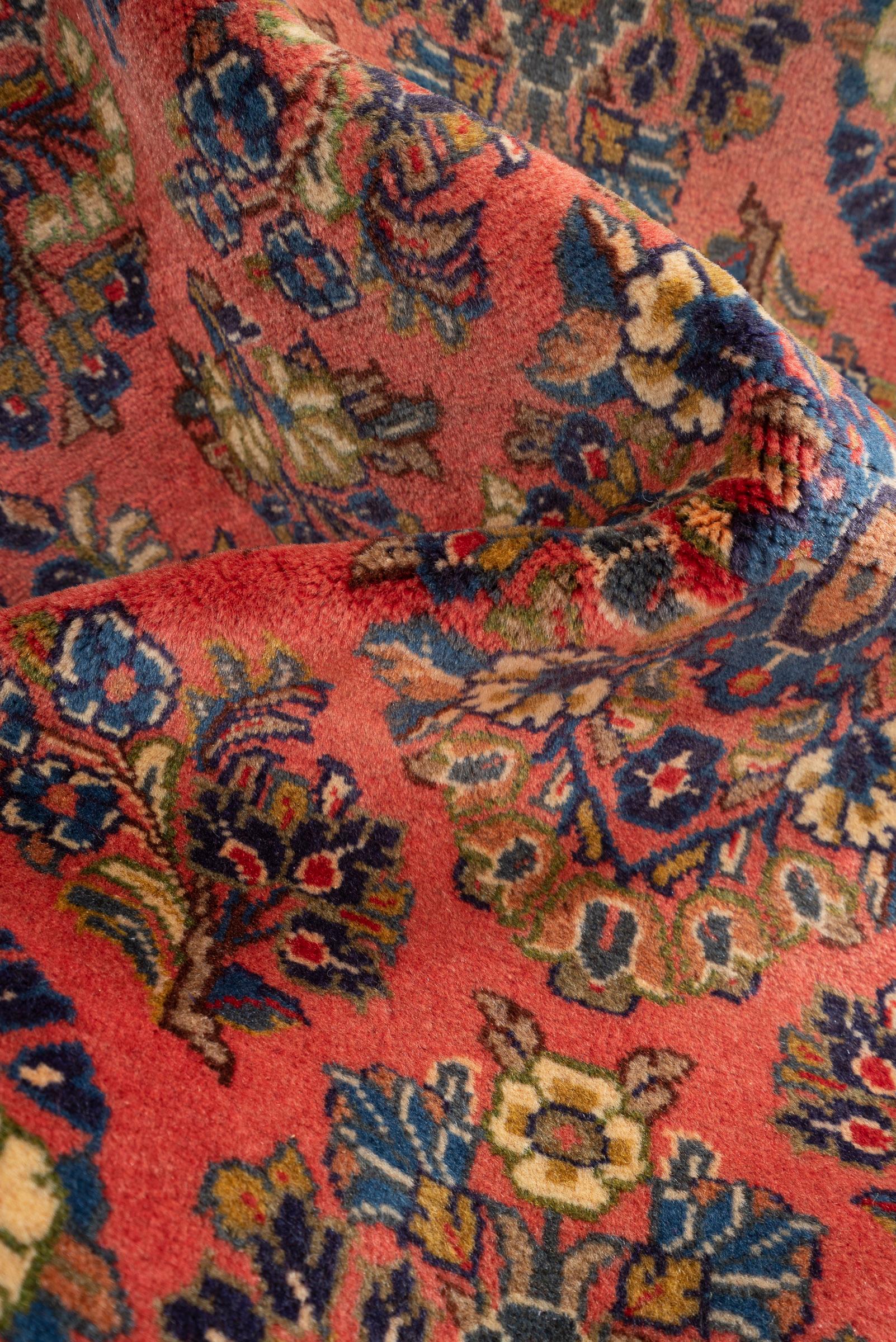 Vintage Sarouk American Flower Persian Rug