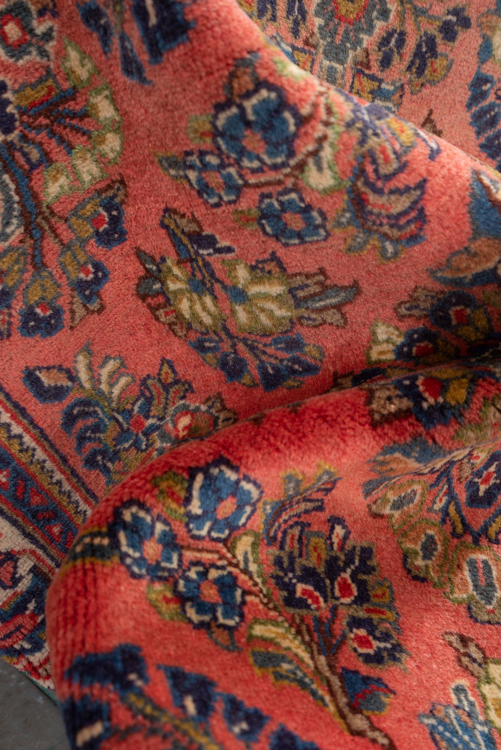 Vintage Sarouk American Flower Persian Rug