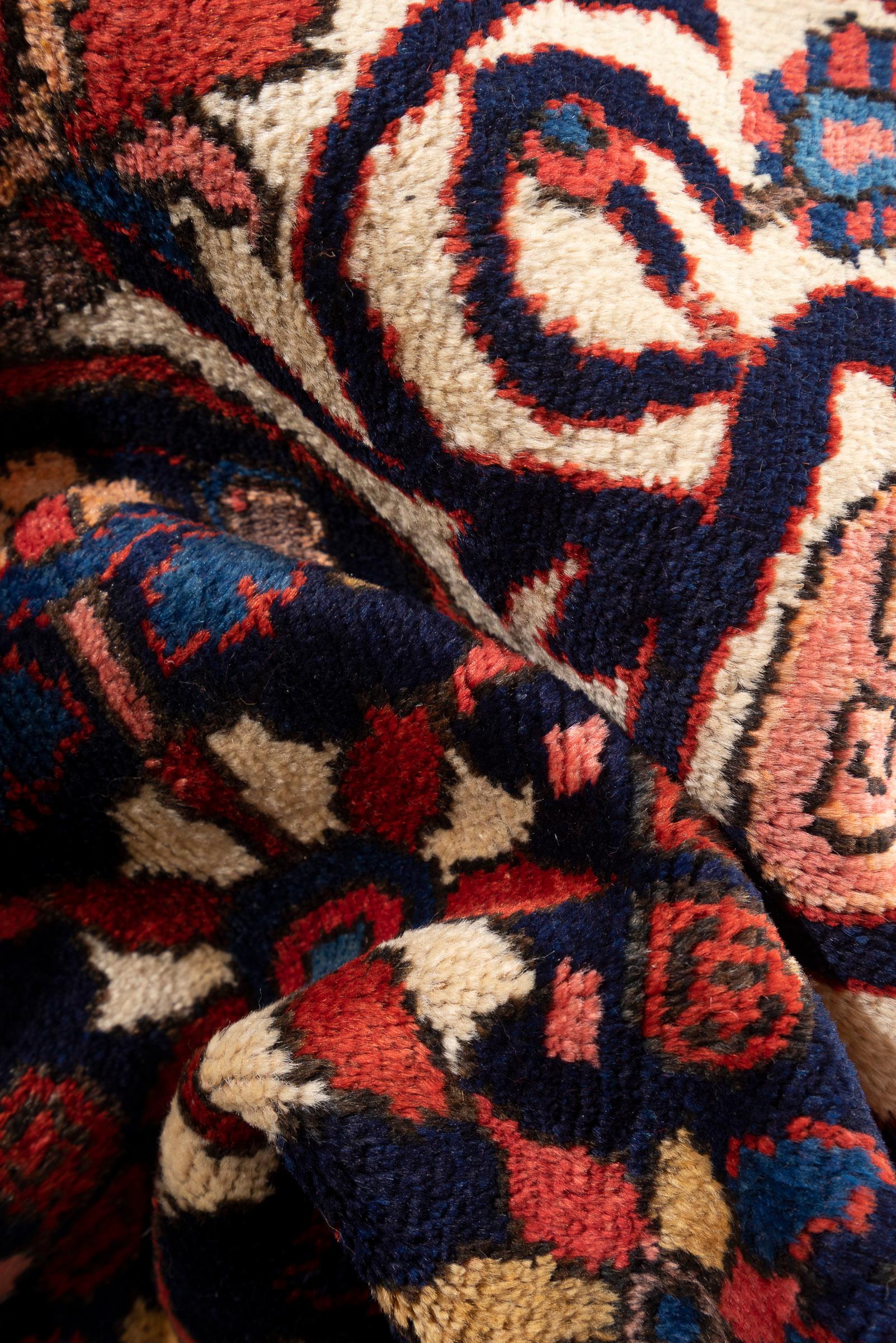 Antique Circular Bakhtiari Persian Rug