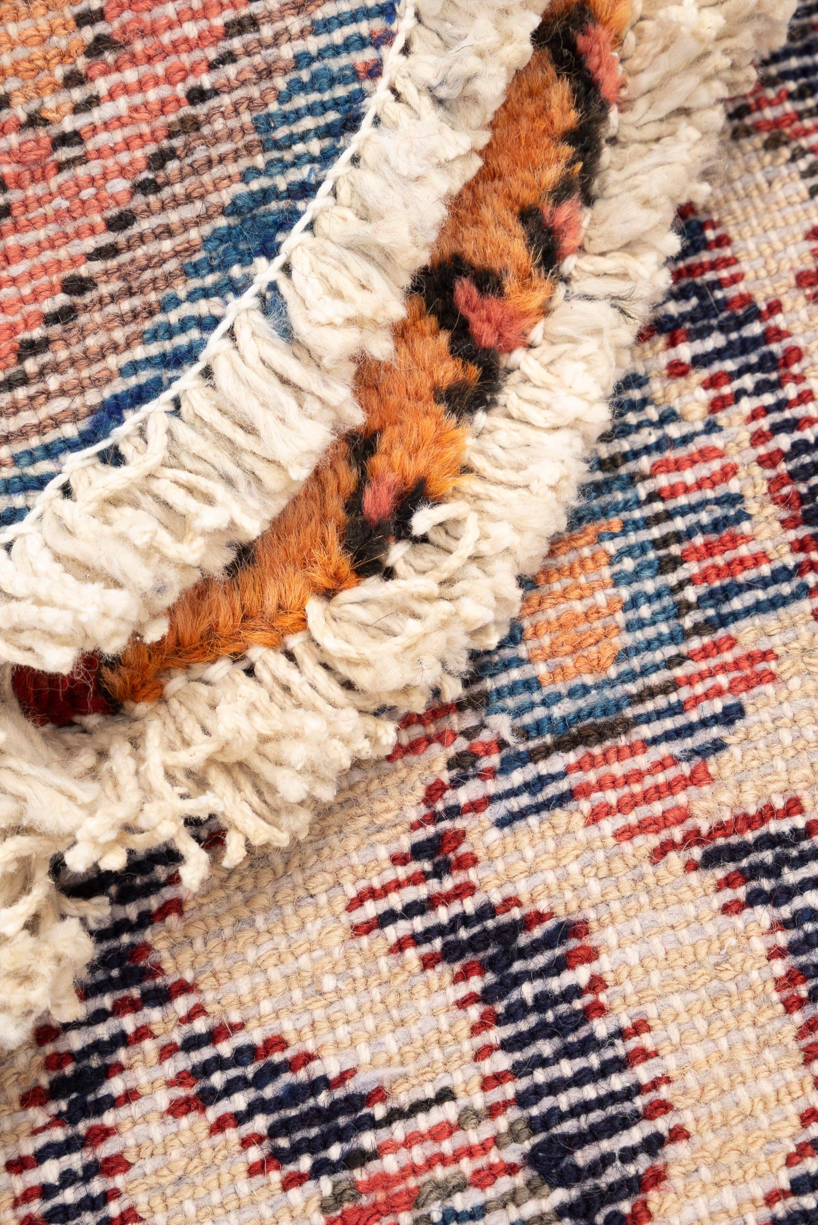 Antique Circular Bakhtiari Persian Rug
