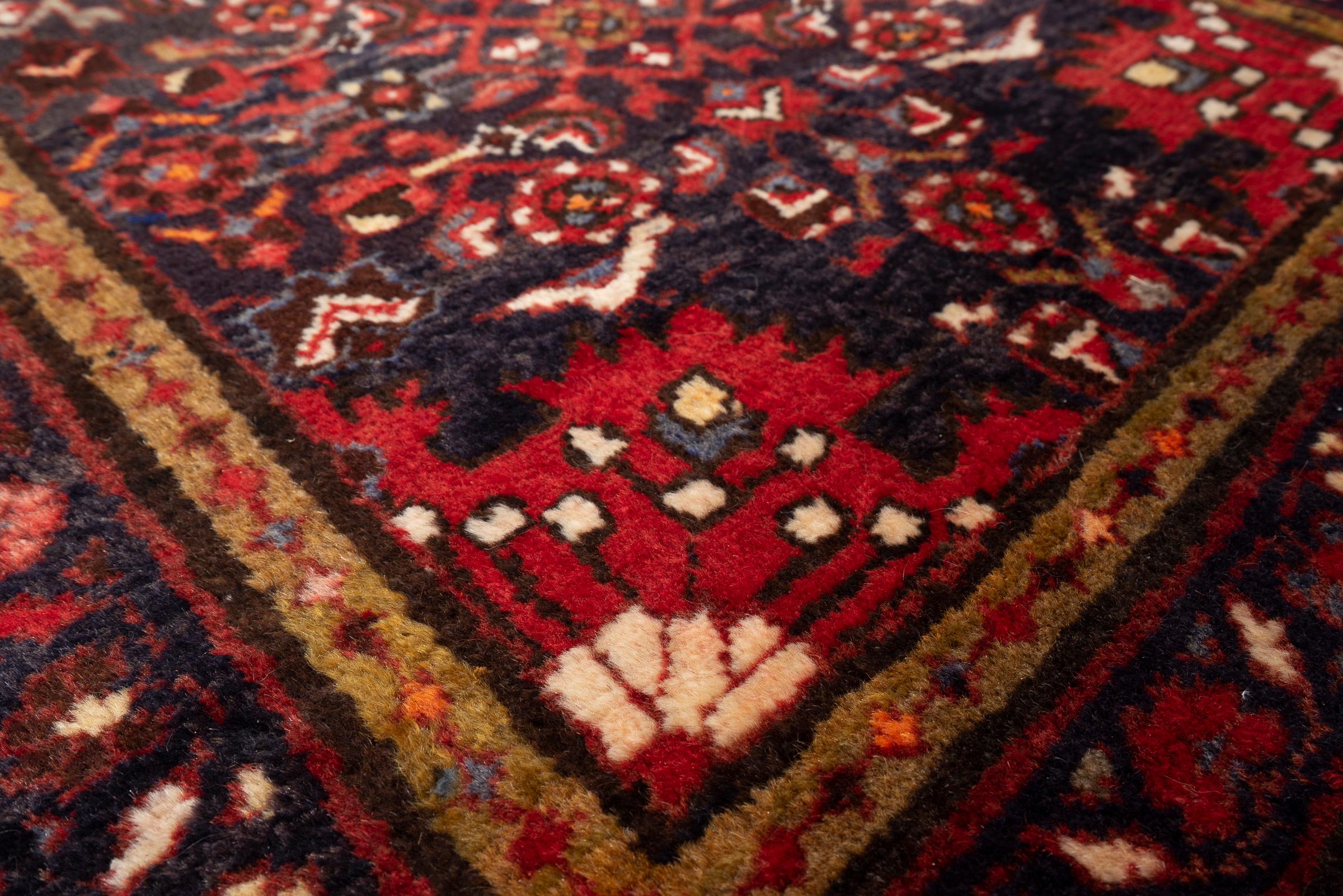 Vintage Malayer Mahi Persian Runner Rug