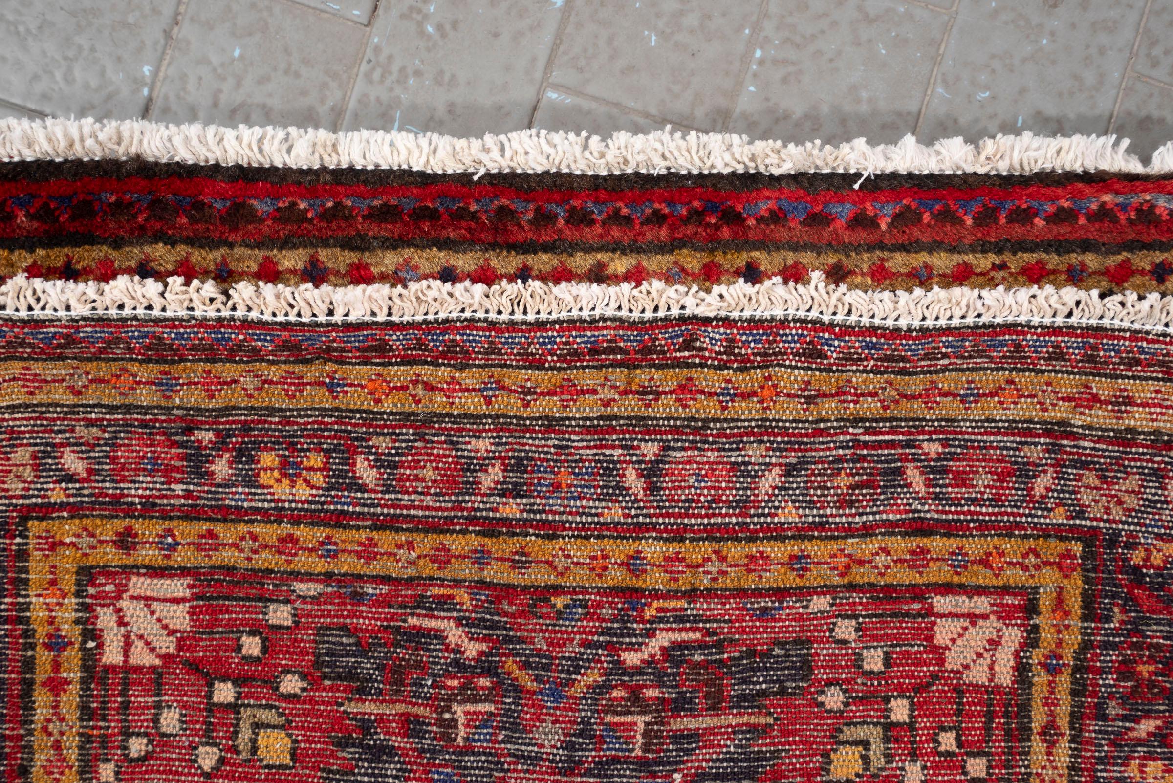 Vintage Malayer Mahi Persian Runner Rug