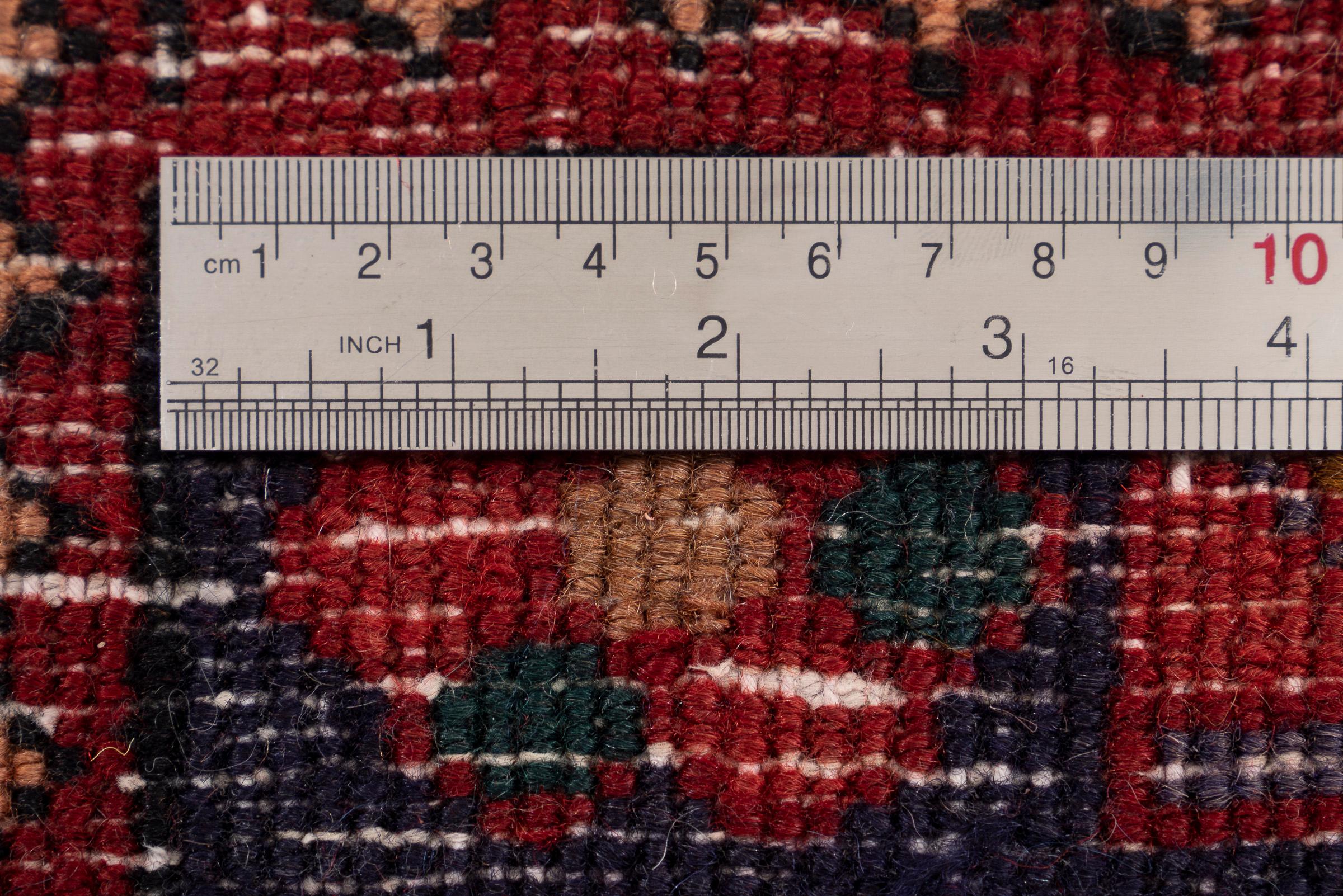 Antique Heriz 4 Toranj Persian Runner Rug